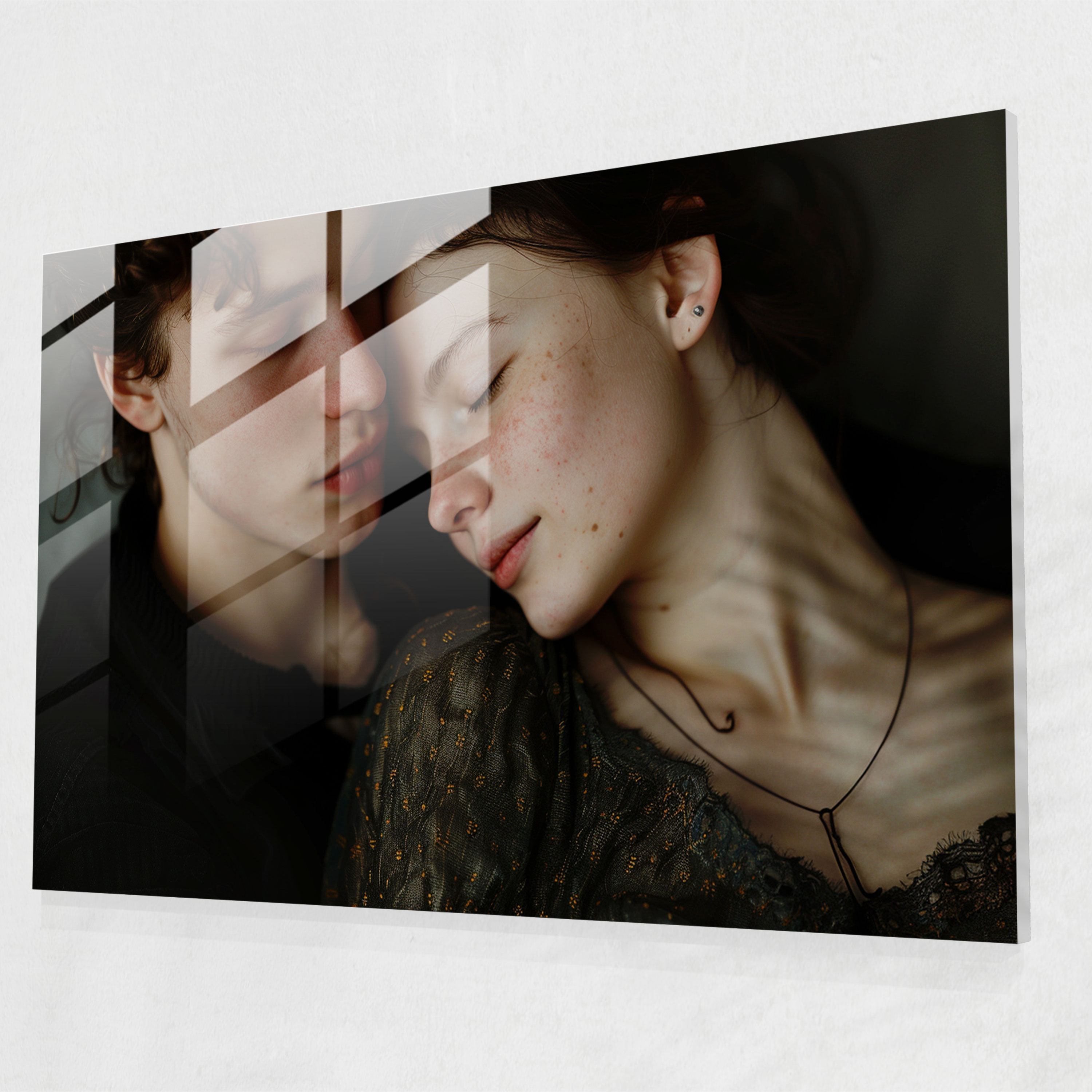 Caravaggio Tarzı Cam Tablo - Caravaggio Portre Cam Sanat Cam Duvar Sanatı