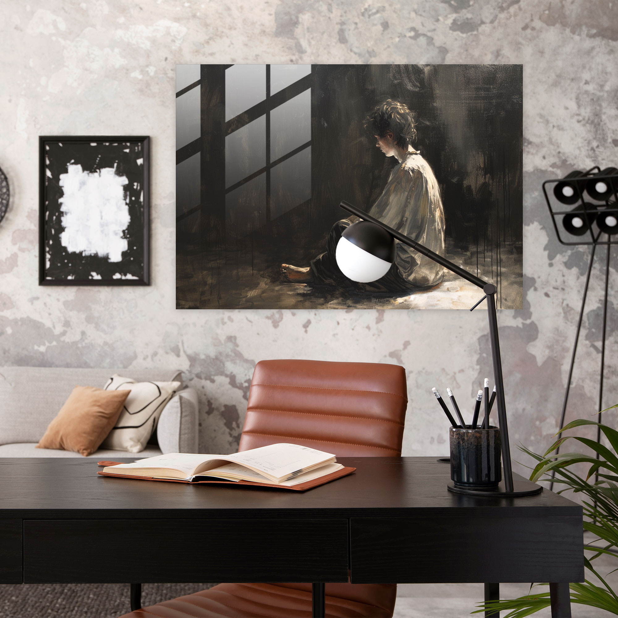 Caravaggio Tarzı Ev Dekorasyonu - Caravaggio Cam Tablo Ev Dekorasyonu Düşünceli