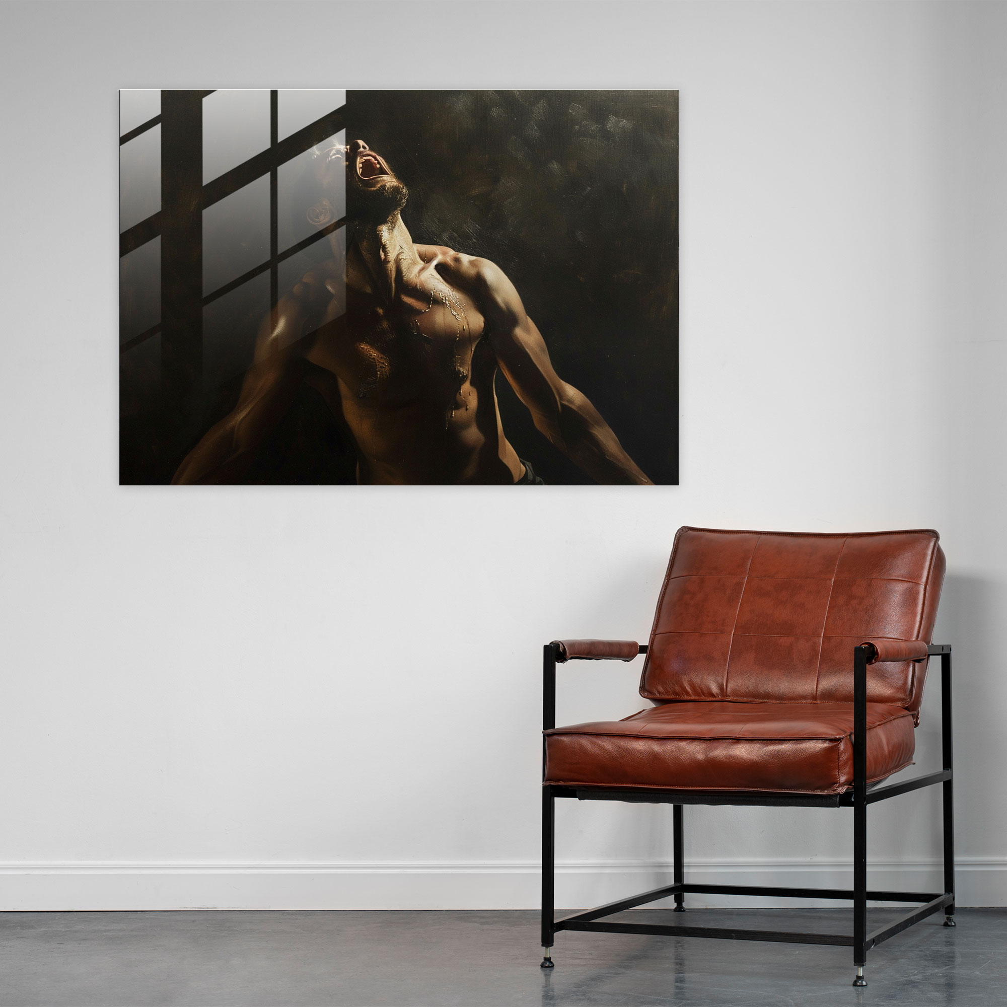 Caravaggio Tarzı Duvar Dekorasyonu - Modern Sanat Güçlü ve Duygusal Çizimler - Kanvas Tablo