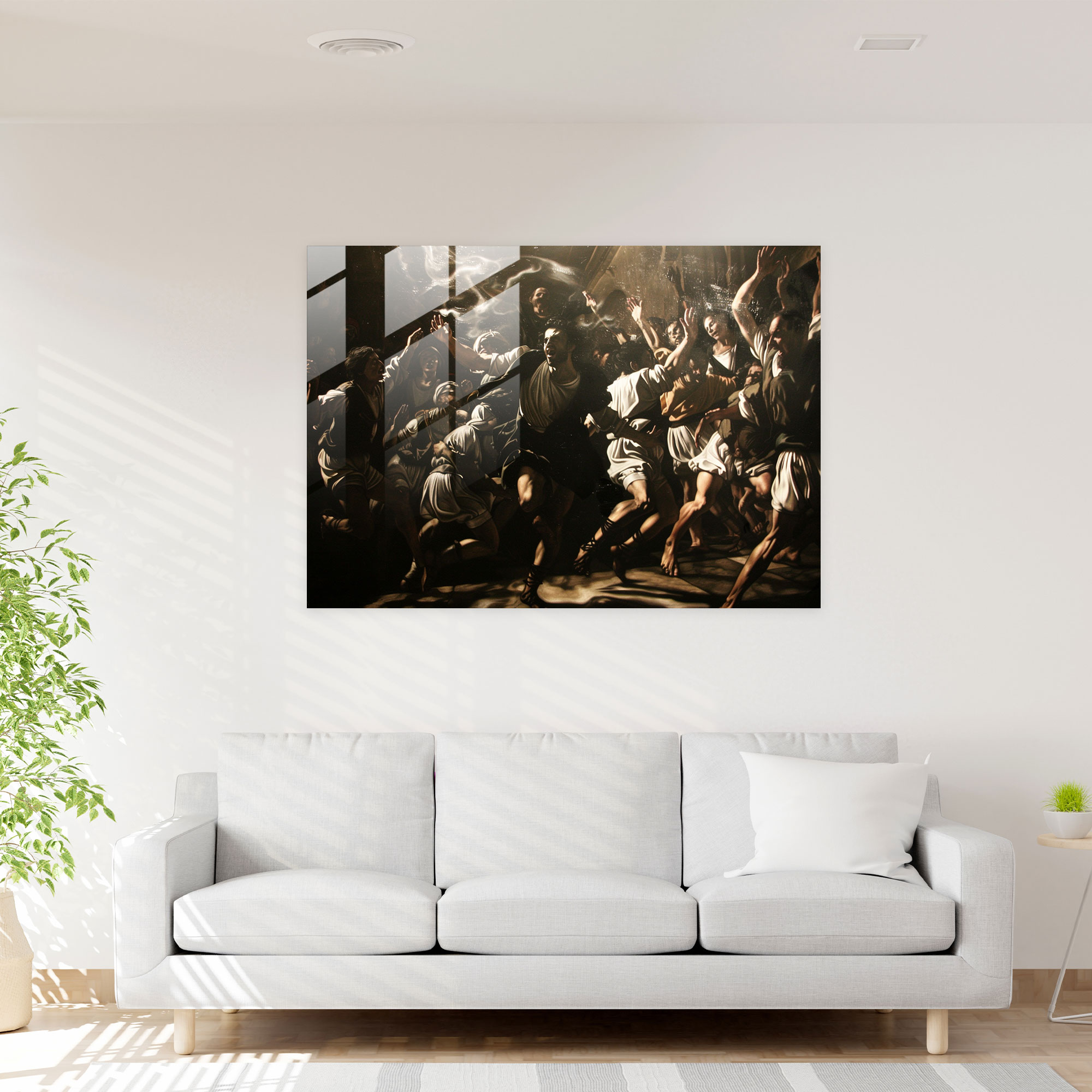 Caravaggio Tarzı Cam Sanatı - Enerjik ve Dinamik Tasarım