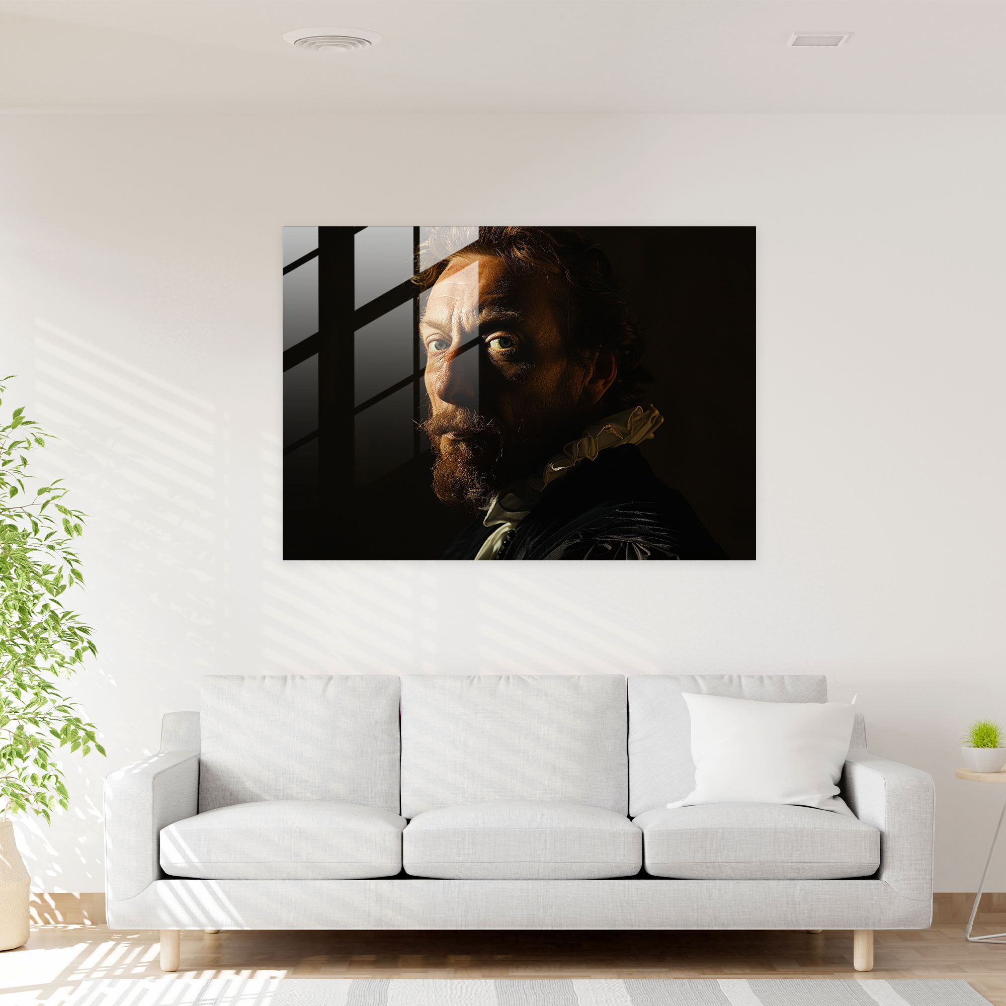 Caravaggio Tarzı Ev Dekorasyonu - Caravaggio Ev Dekorasyonu Cam Tablo Duvar Dekorasyonu