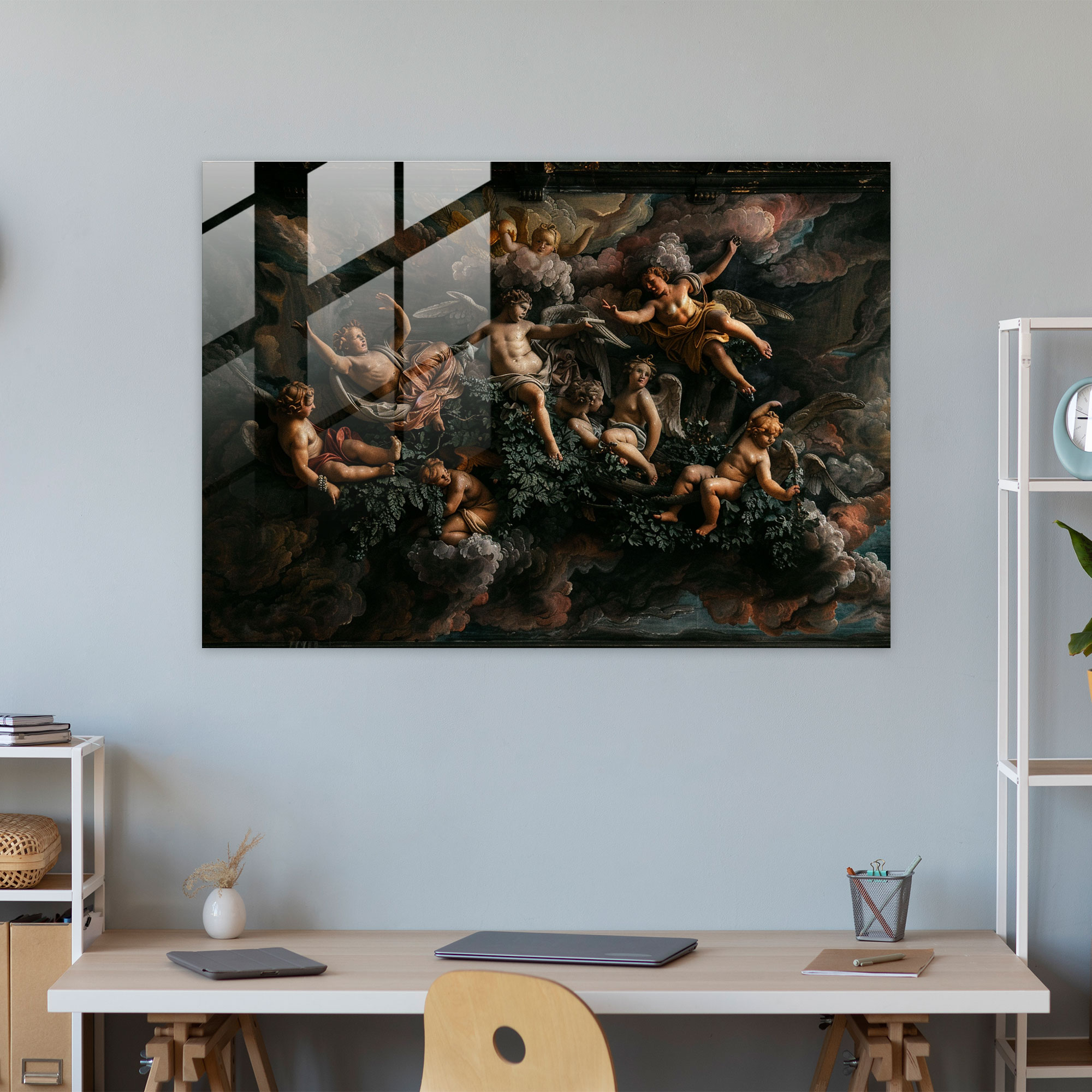 Caravaggio Tarzı Cam Tablo - Caravaggio Cam Duvar Sanatı Ev Dekorasyonu Caravaggio Tarzı