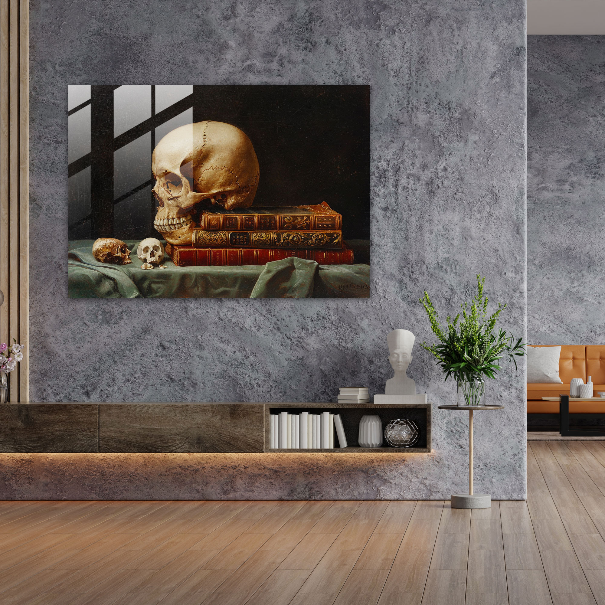 Caravaggio Tarzı Cam Duvar Sanatı - Caravaggio Cam Tablo Modern Sanat