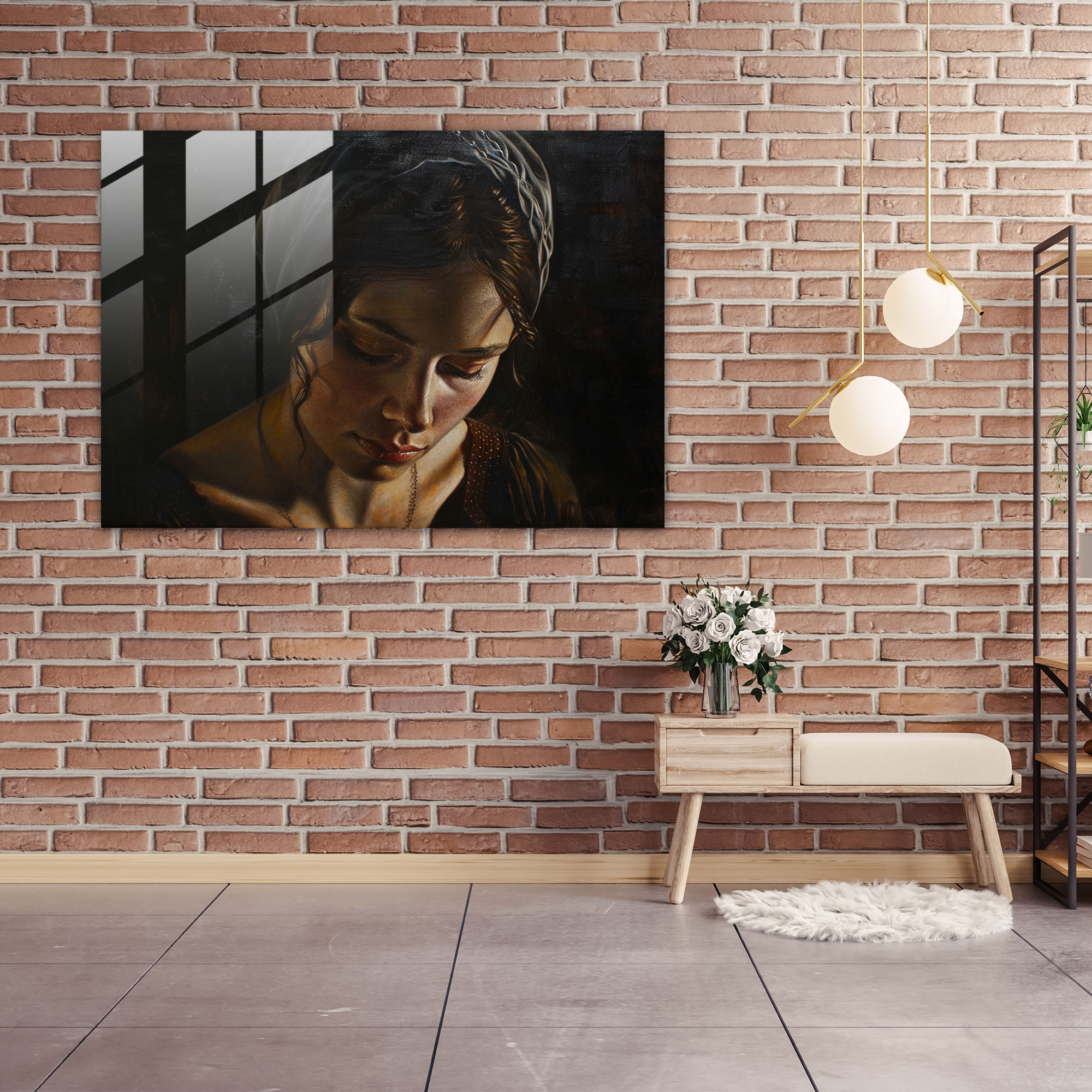 Caravaggio Tarzı Ev Dekorasyonu - Cam Sanatı Duvar Dekorasyonu Caravaggio Tarzı