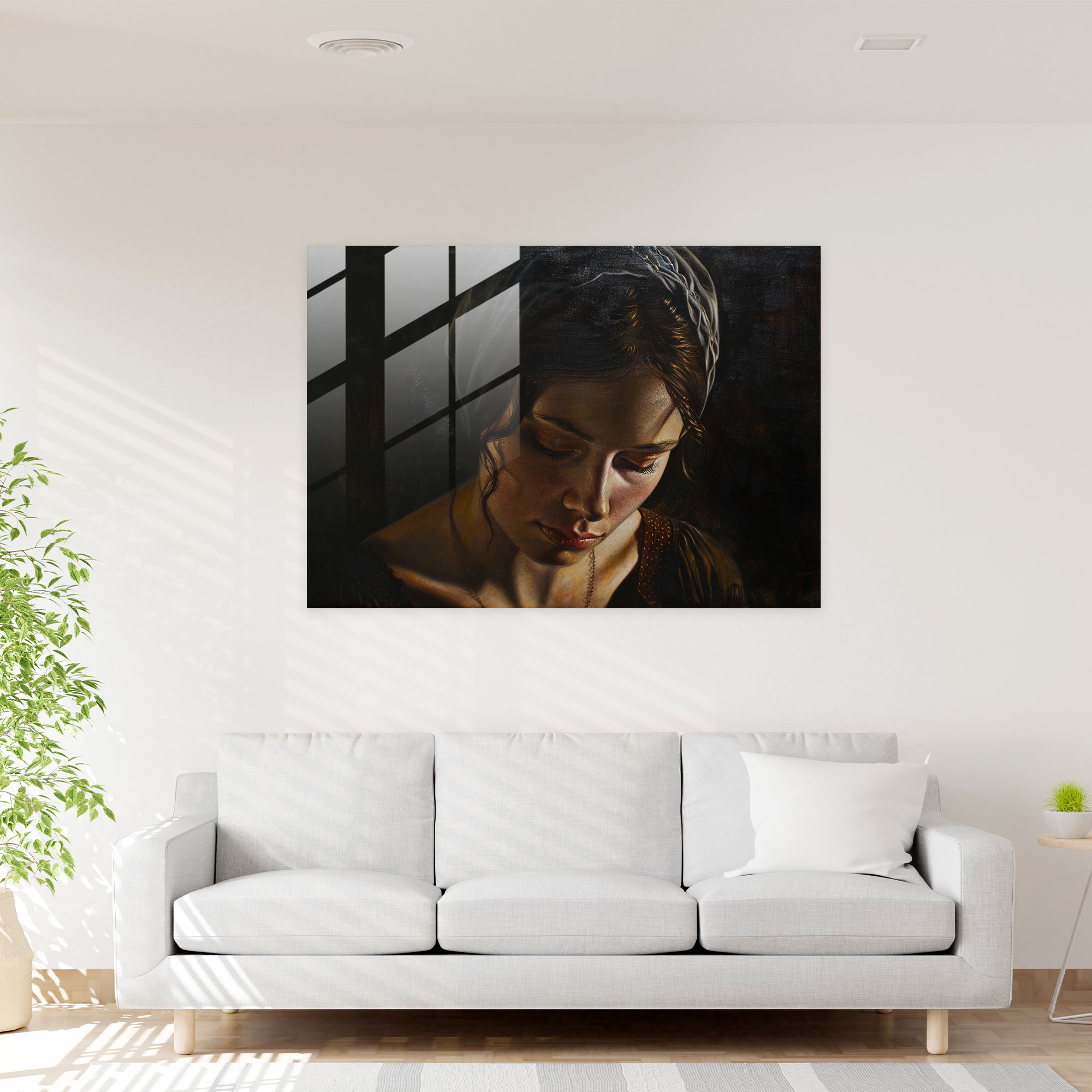 Caravaggio Tarzı Ev Dekorasyonu - Cam Sanatı Duvar Dekorasyonu Caravaggio Tarzı