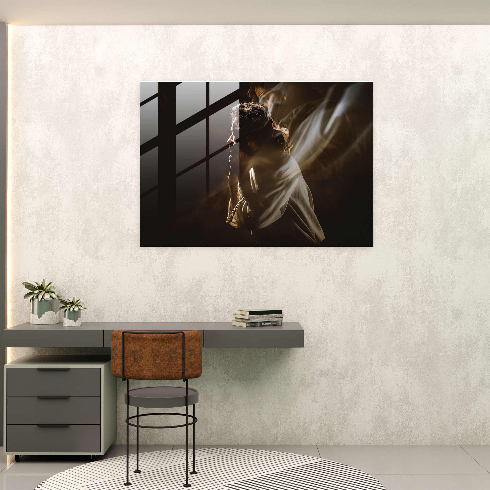 Caravaggio Tarzı Cam Tablo - Modern Sanat Caravaggio Tarzı