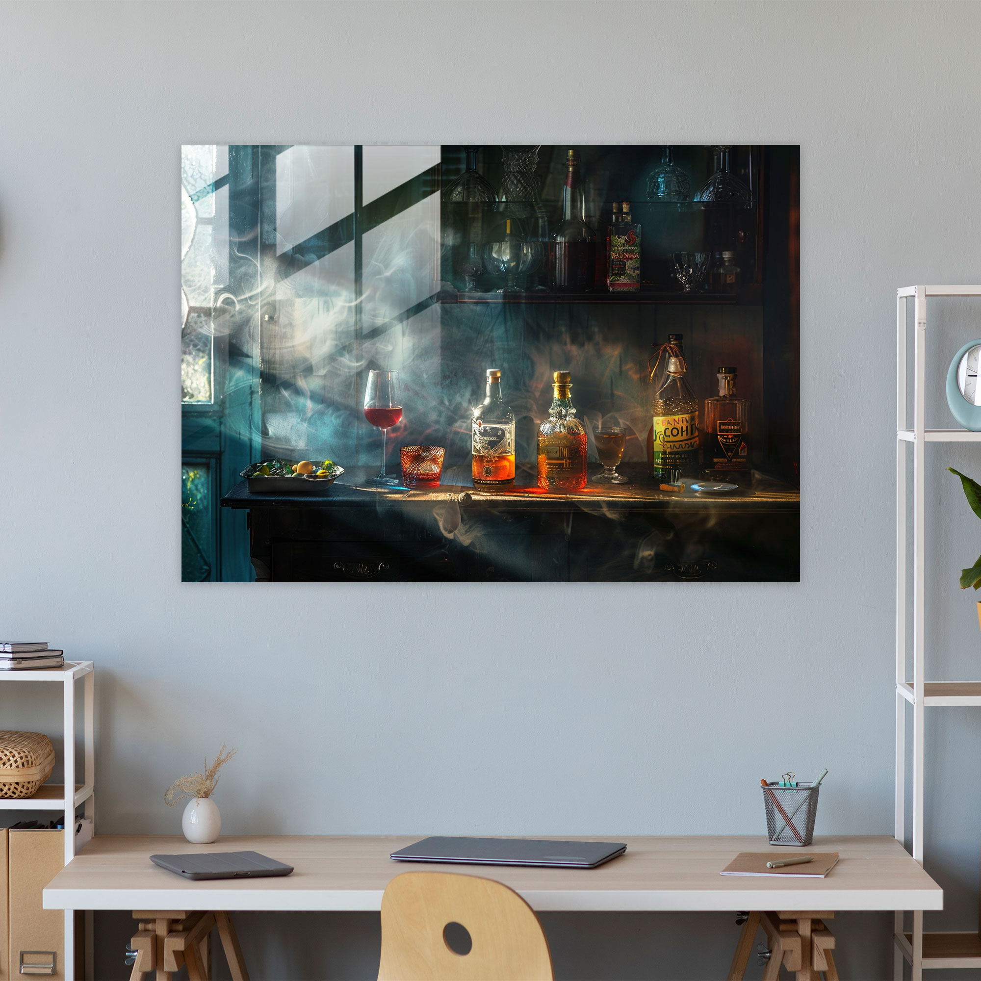 Caravaggio Tarzı Modern Sanat Cam Tablo - Günlük Hayat Duvar Sanatı