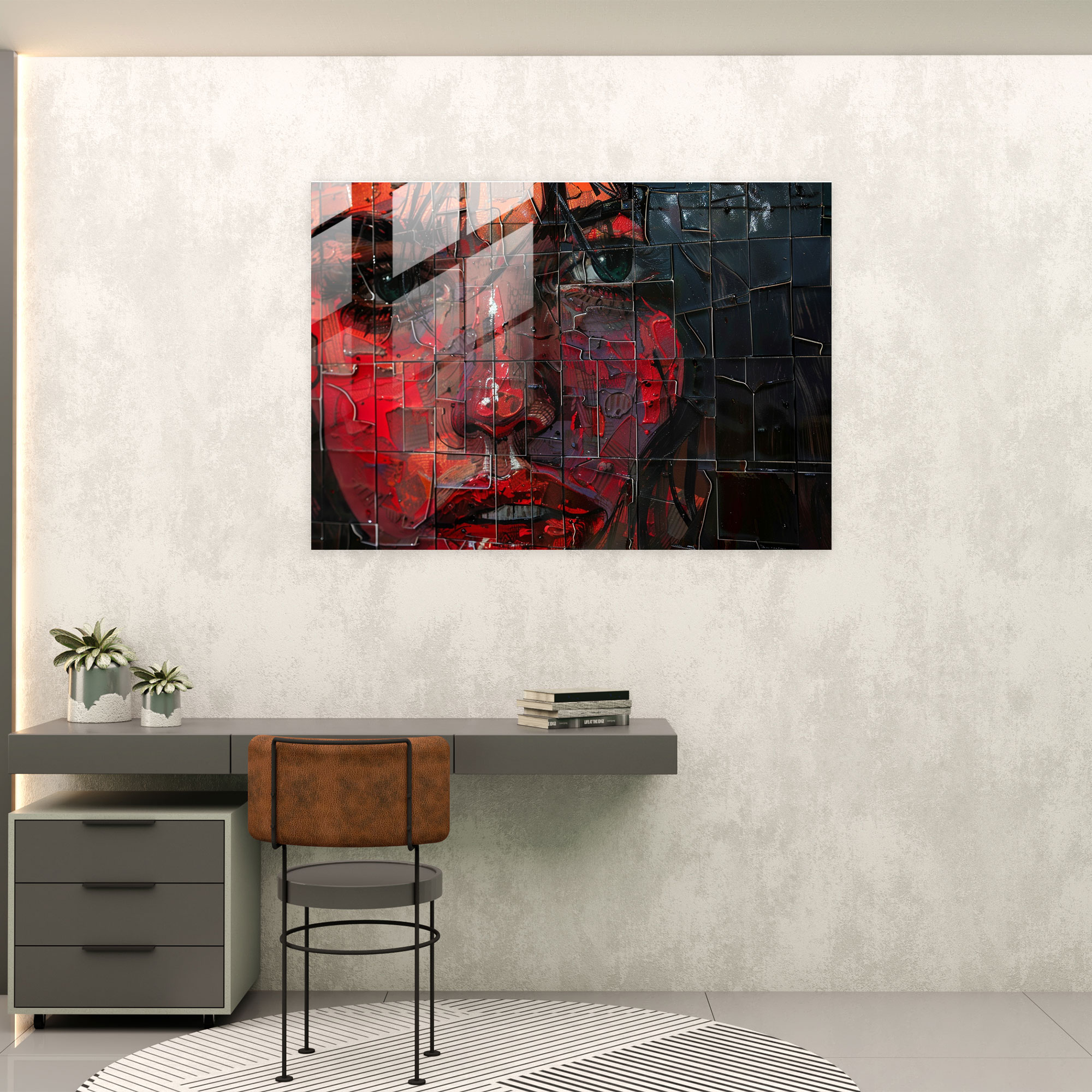Kişisel Portreler Cam Tablo Sanatı - Caravaggio Cam Tablo Modern Sanat Ev Dekorasyonu