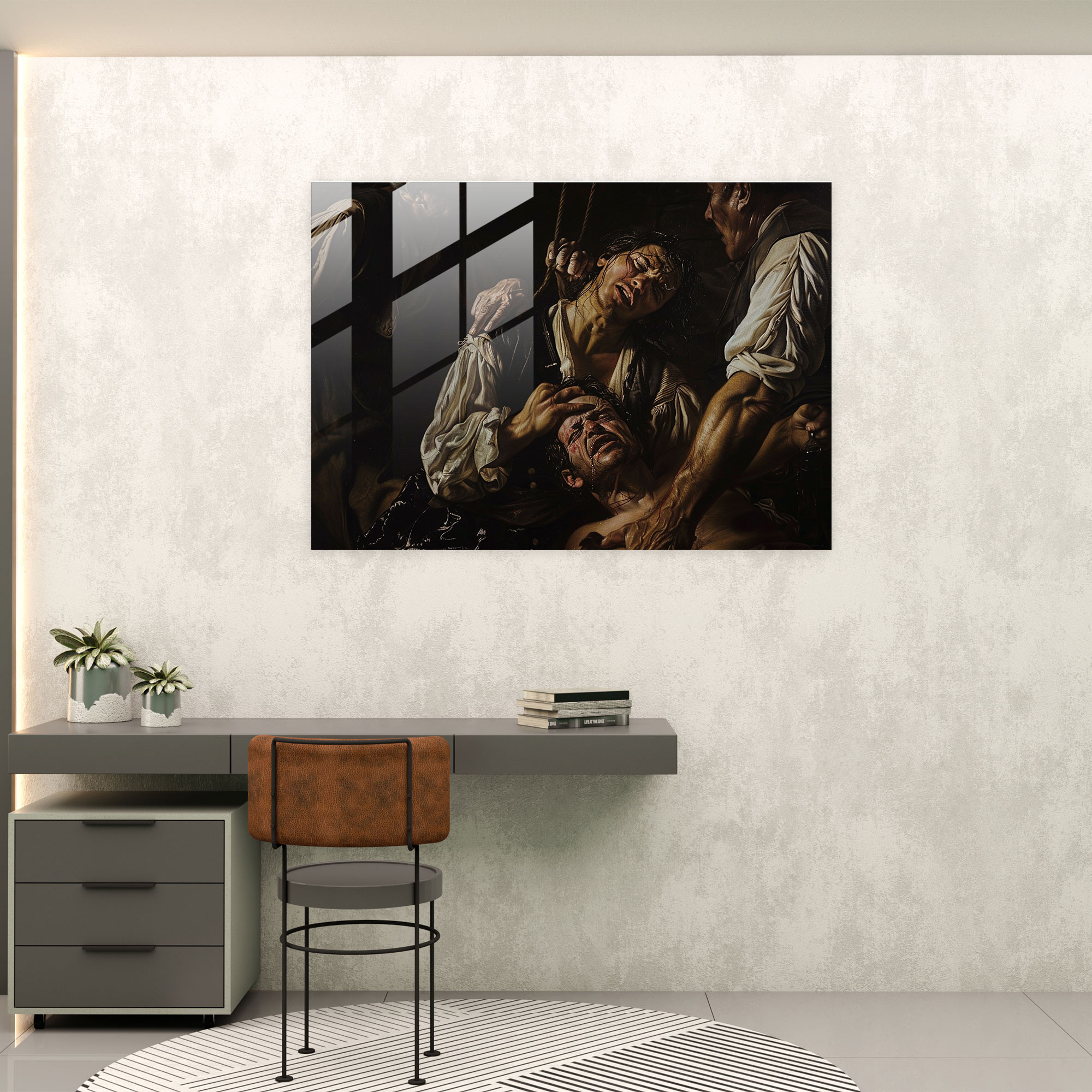 Caravaggio Tarzı Duvar Dekorasyonu - Ham Duygularla Dolu Manzara - Modern Sanat Ev Dekorasyonu Duvar Dekorasyonu