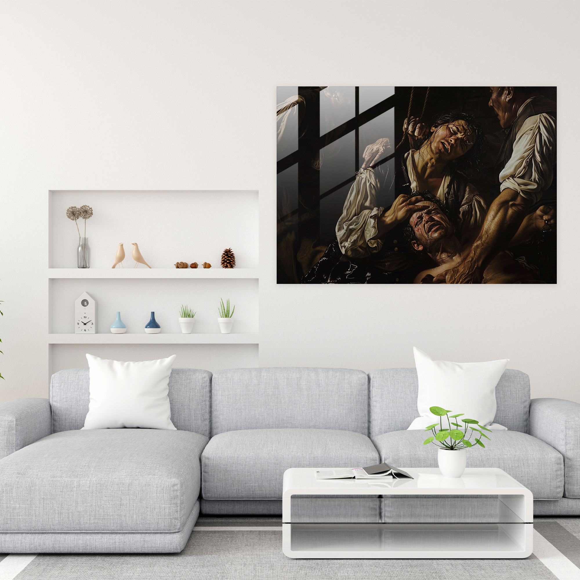 Caravaggio Tarzı Duvar Dekorasyonu - Ham Duygularla Dolu Manzara - Modern Sanat Ev Dekorasyonu Duvar Dekorasyonu