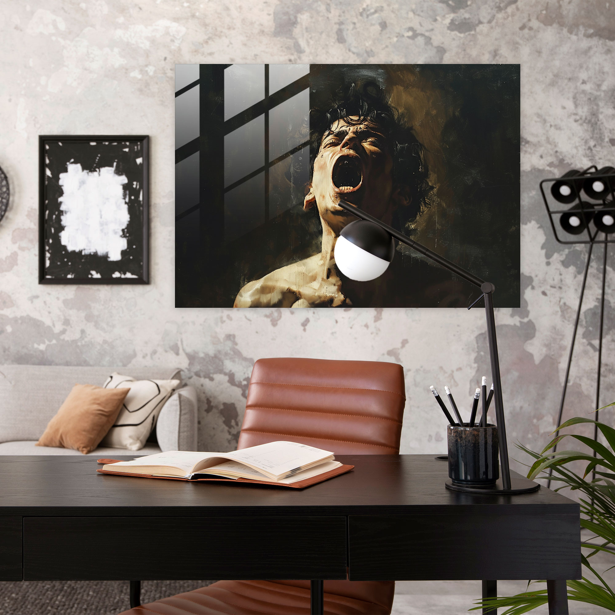 Caravaggio Stili Cam Duvar Sanatı - Ev Dekorasyonu Duvar Dekorasyonu