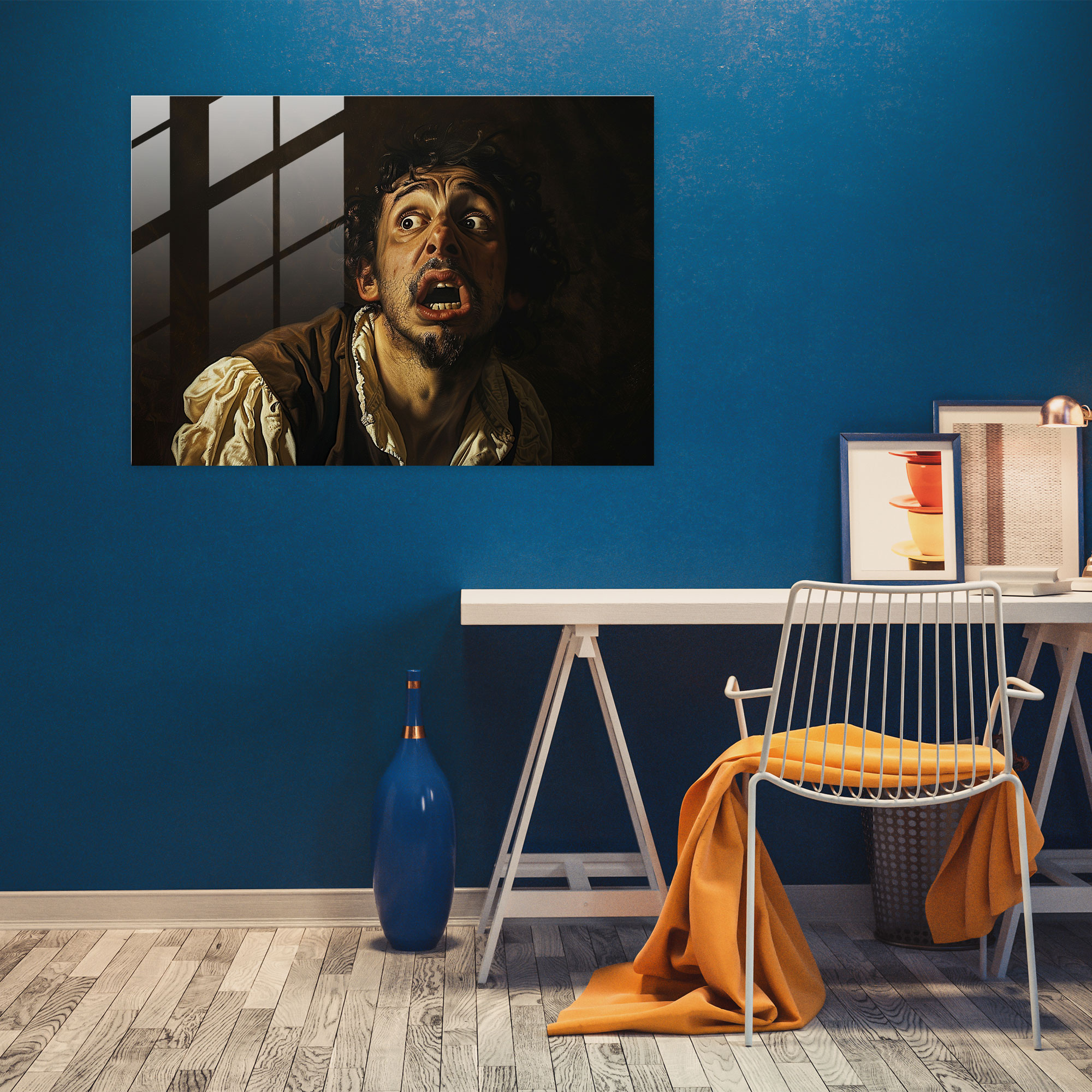 Caravaggio Tarzı Ev Dekorasyonu - Caravaggio Ev Dekorasyonu Cam Tablo Caravaggio Tarzı