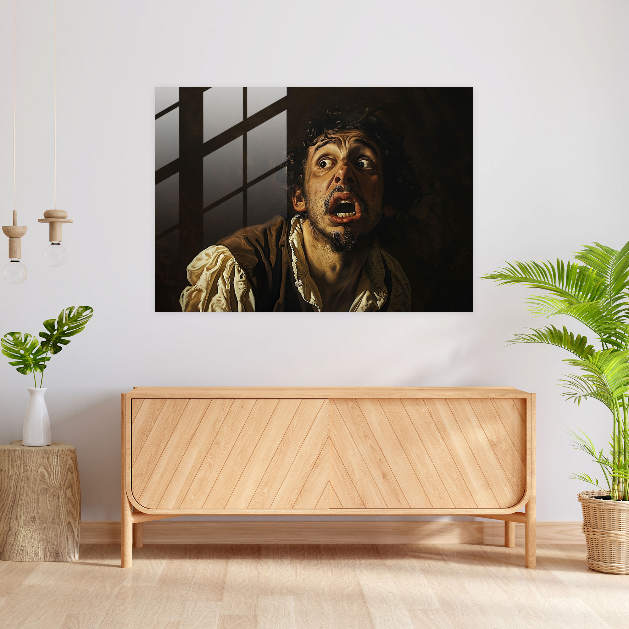Caravaggio Tarzı Ev Dekorasyonu - Caravaggio Ev Dekorasyonu Cam Tablo Caravaggio Tarzı