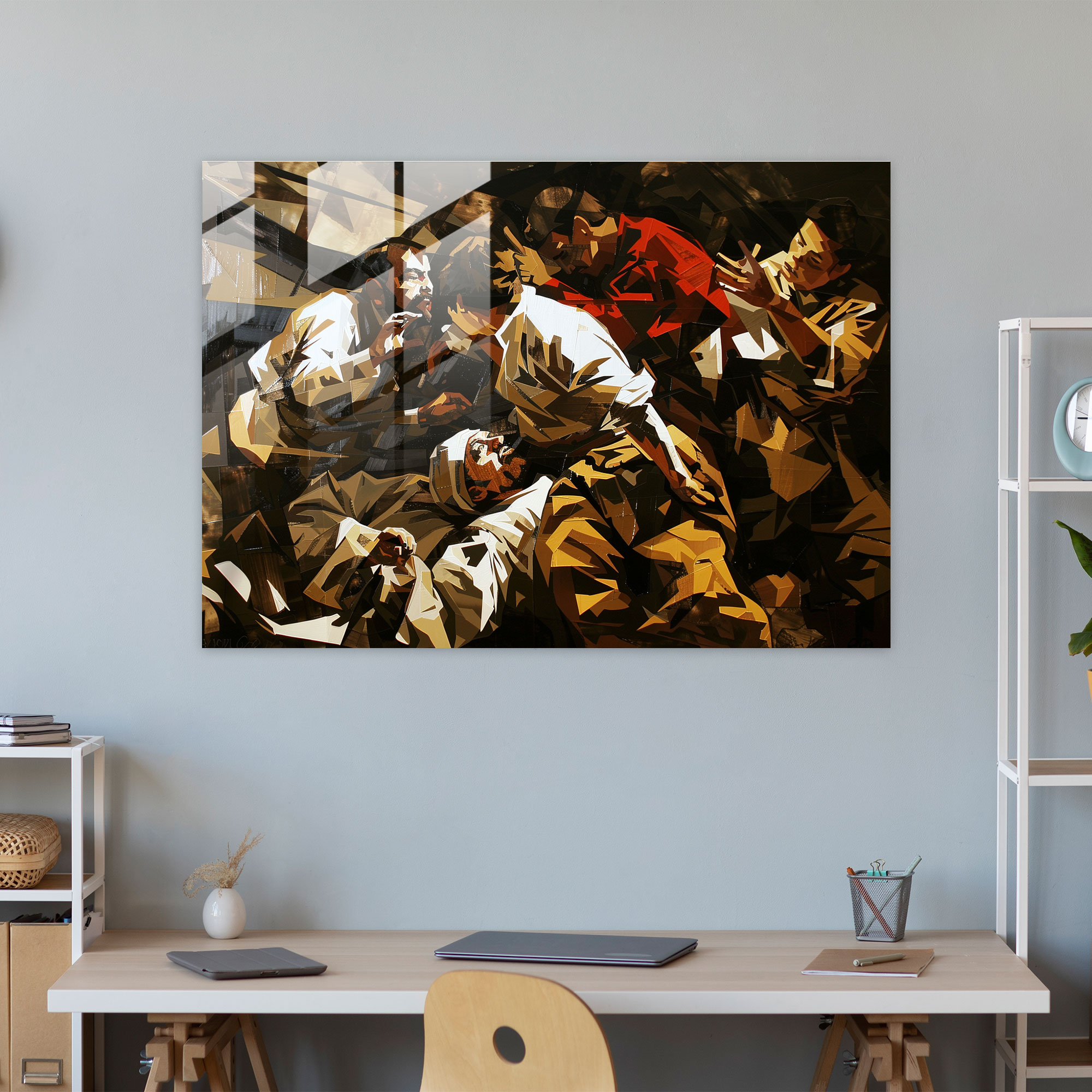 Caravaggio Tarzı Duvar Dekorasyonu - Ev Dekorasyonu Cam Duvar Sanatı Duvar Dekorasyonu