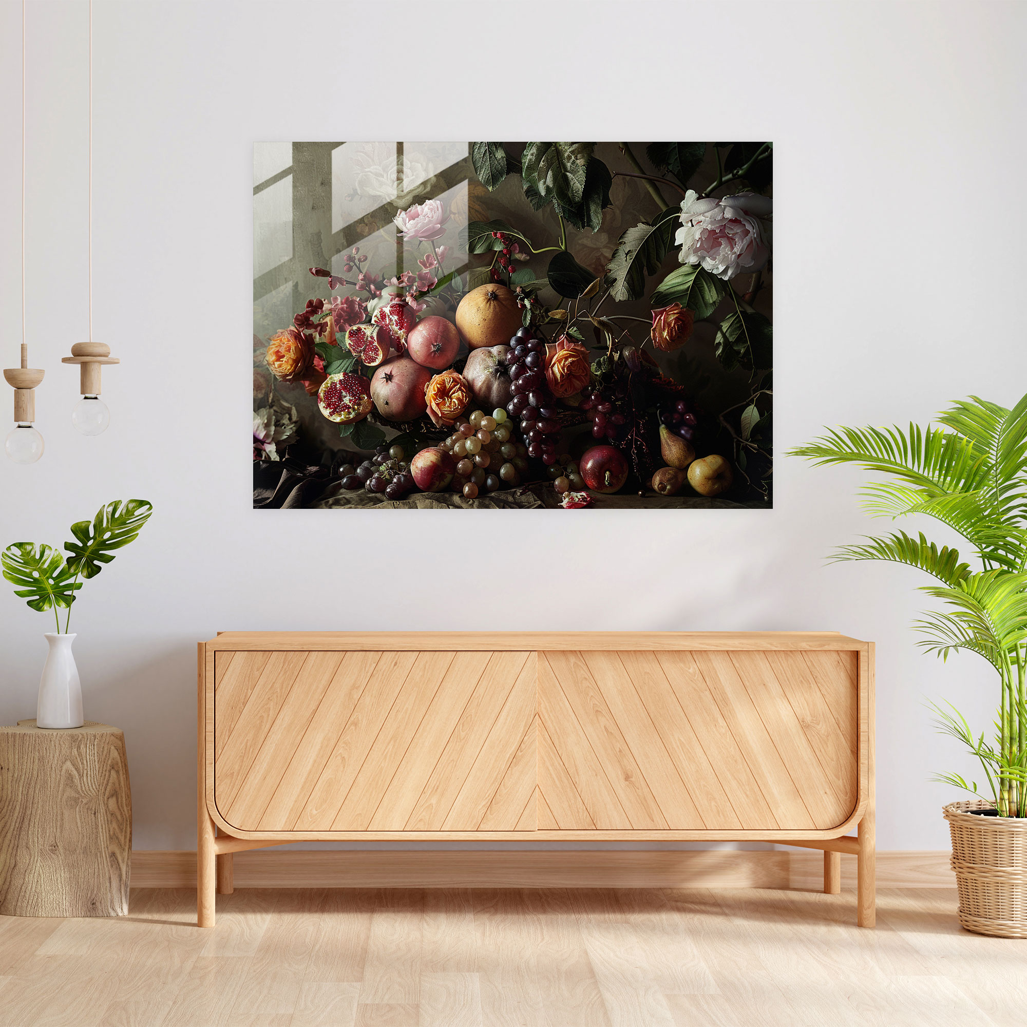 Caravaggio Tarzı Duvar Dekorasyonu - Cam Tablo Sanat Camı Caravaggio Tarzı Duvar Sanatı