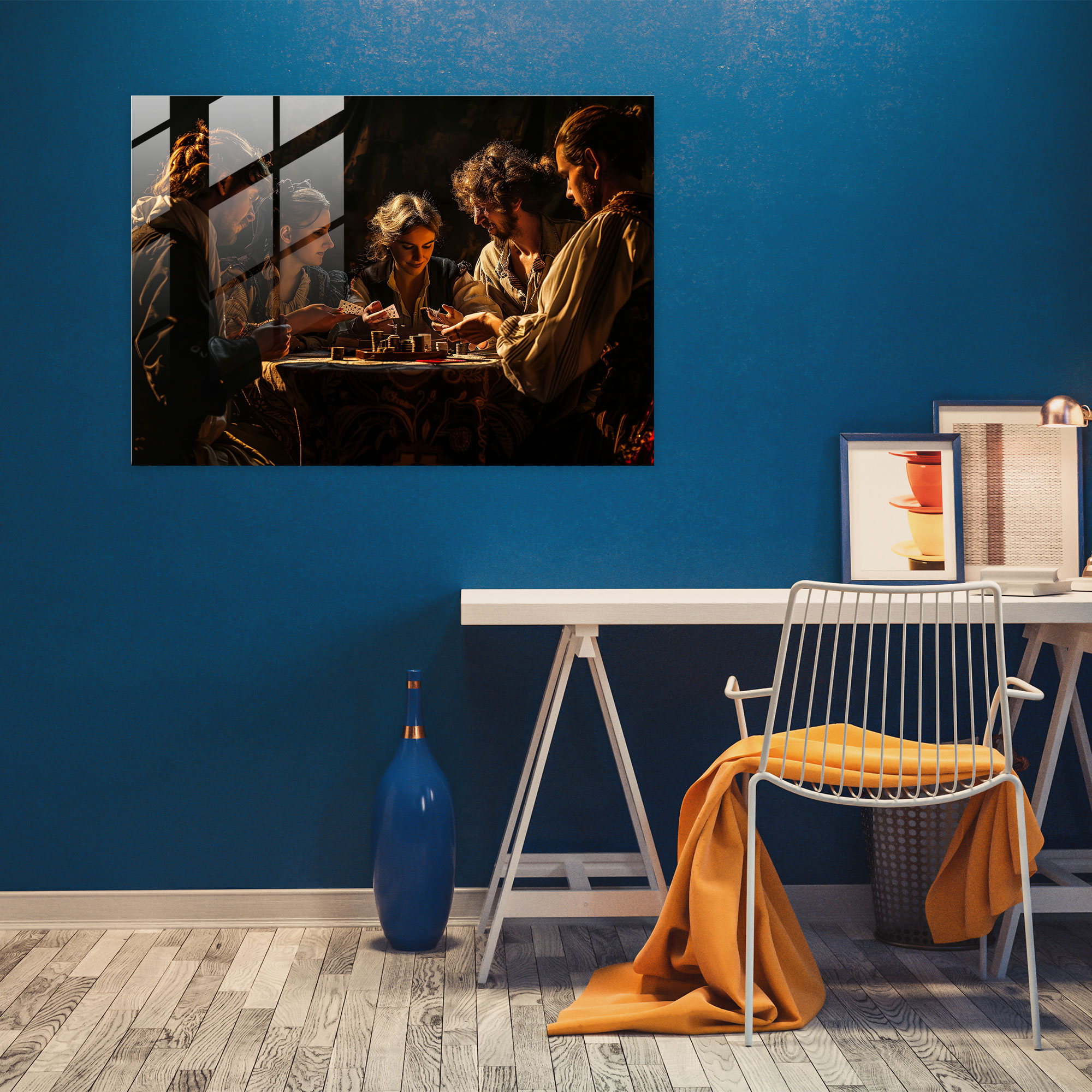 Caravaggio Tarzı Cam Tablo - Caravaggio Cam Duvar Sanatı Modern Sanat Duvar Dekorasyonu