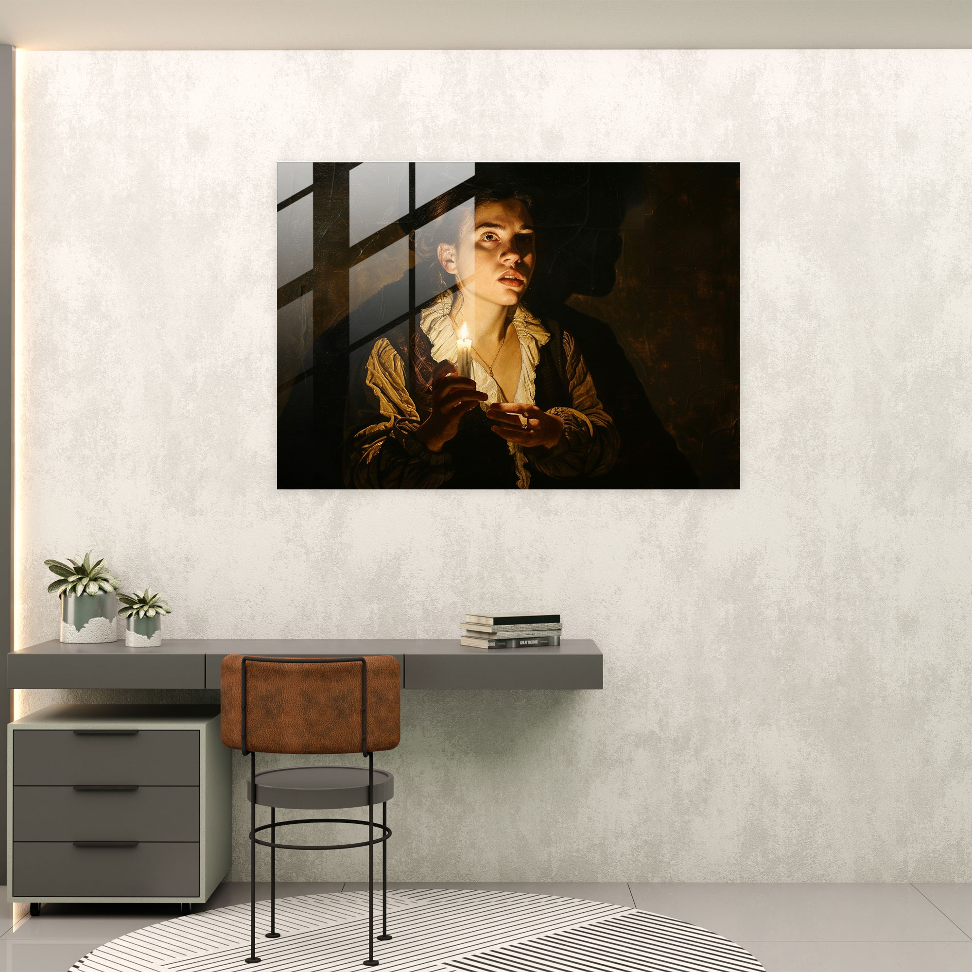 Caravaggio Style Glass Art - Caravaggio, Home Decoration, Caravaggio Style, Modern Art