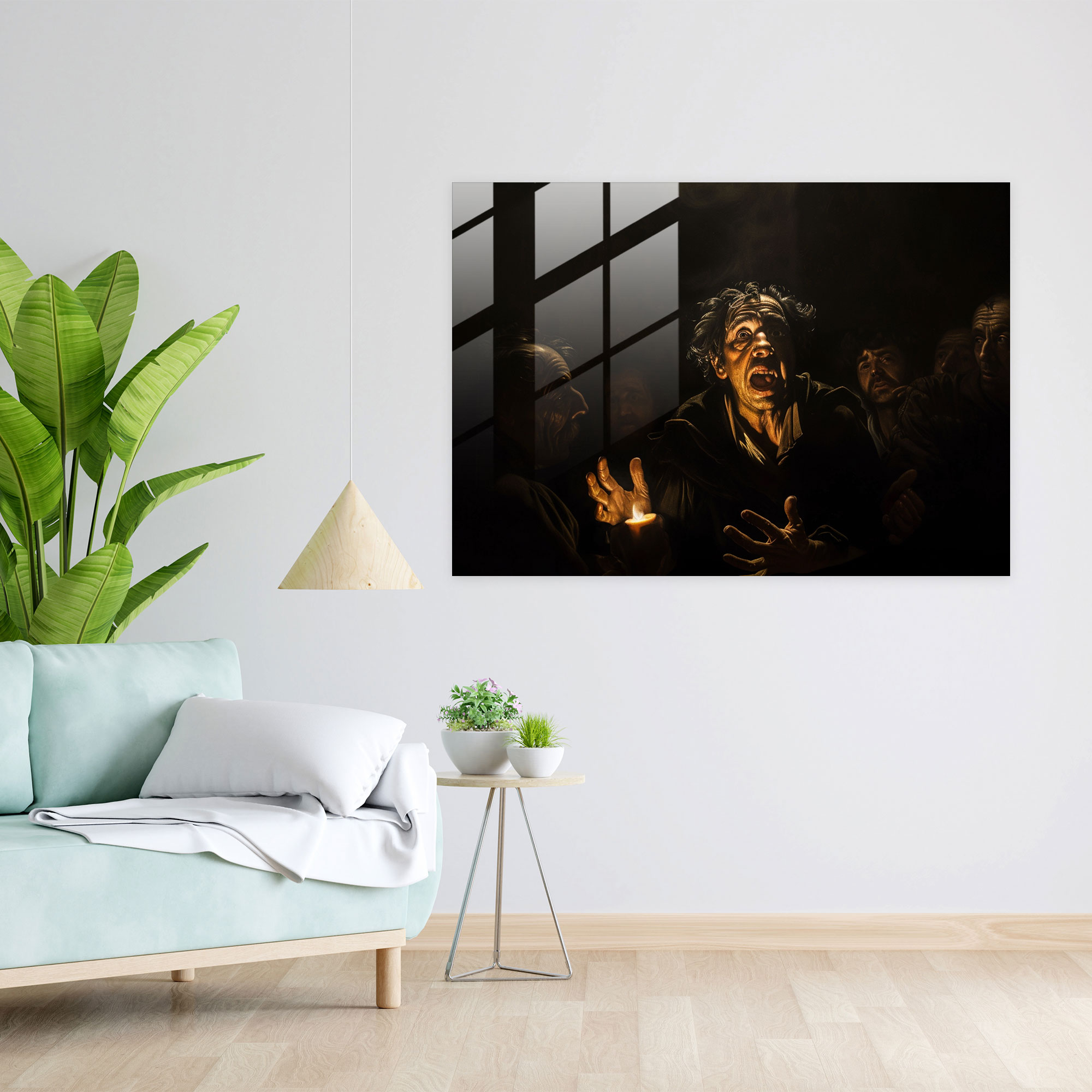 Caravaggio Tarzı Cam Tablo - Duvar Dekorasyonu