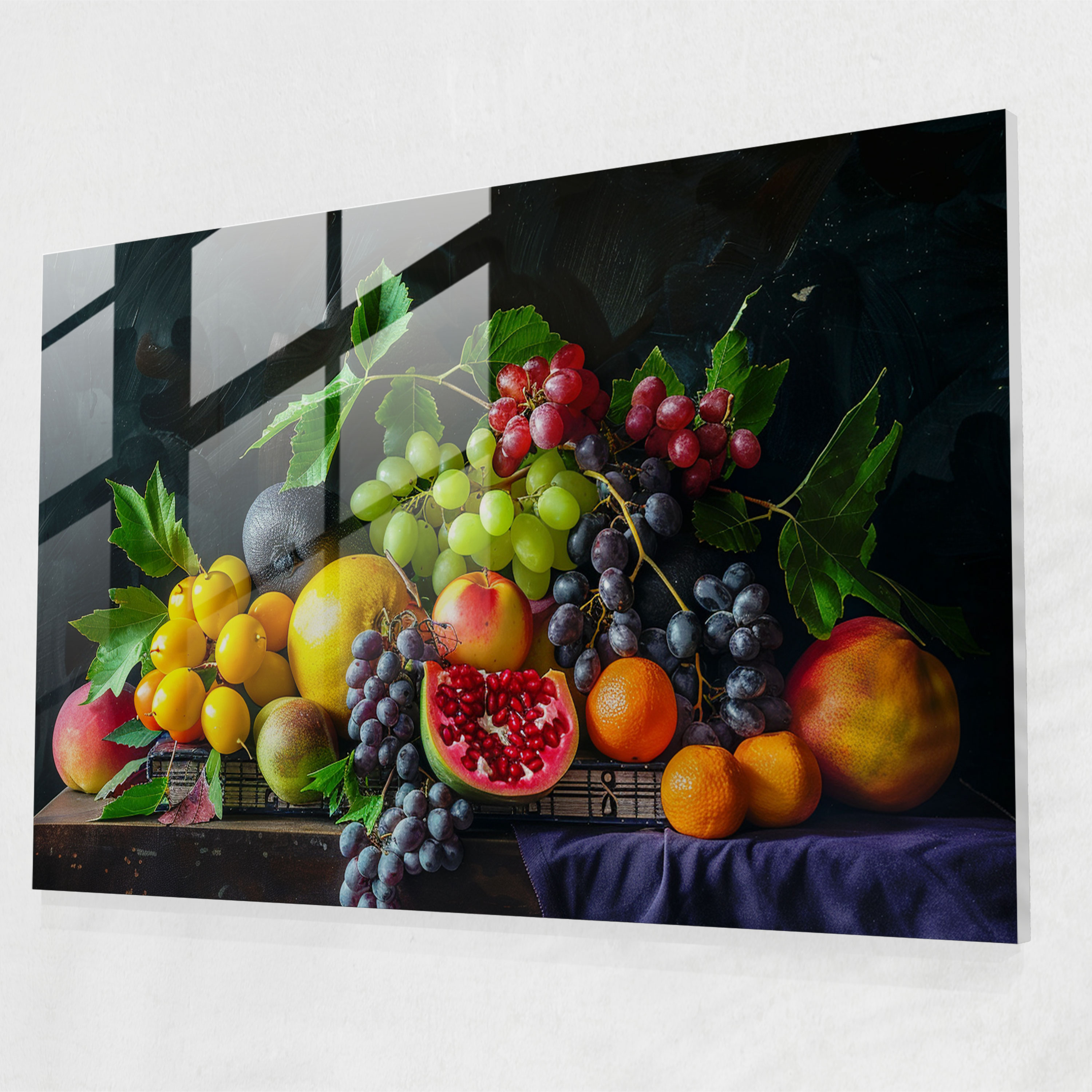 Parlak Caravaggio Tarzı Cam Duvar Sanatı - Caravaggio Duvar Dekorasyonu Cam Sanatı Modern Sanat