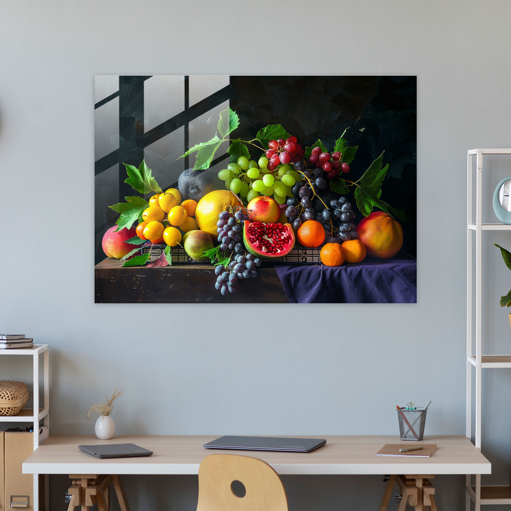 Parlak Caravaggio Tarzı Cam Duvar Sanatı - Caravaggio Duvar Dekorasyonu Cam Sanatı Modern Sanat