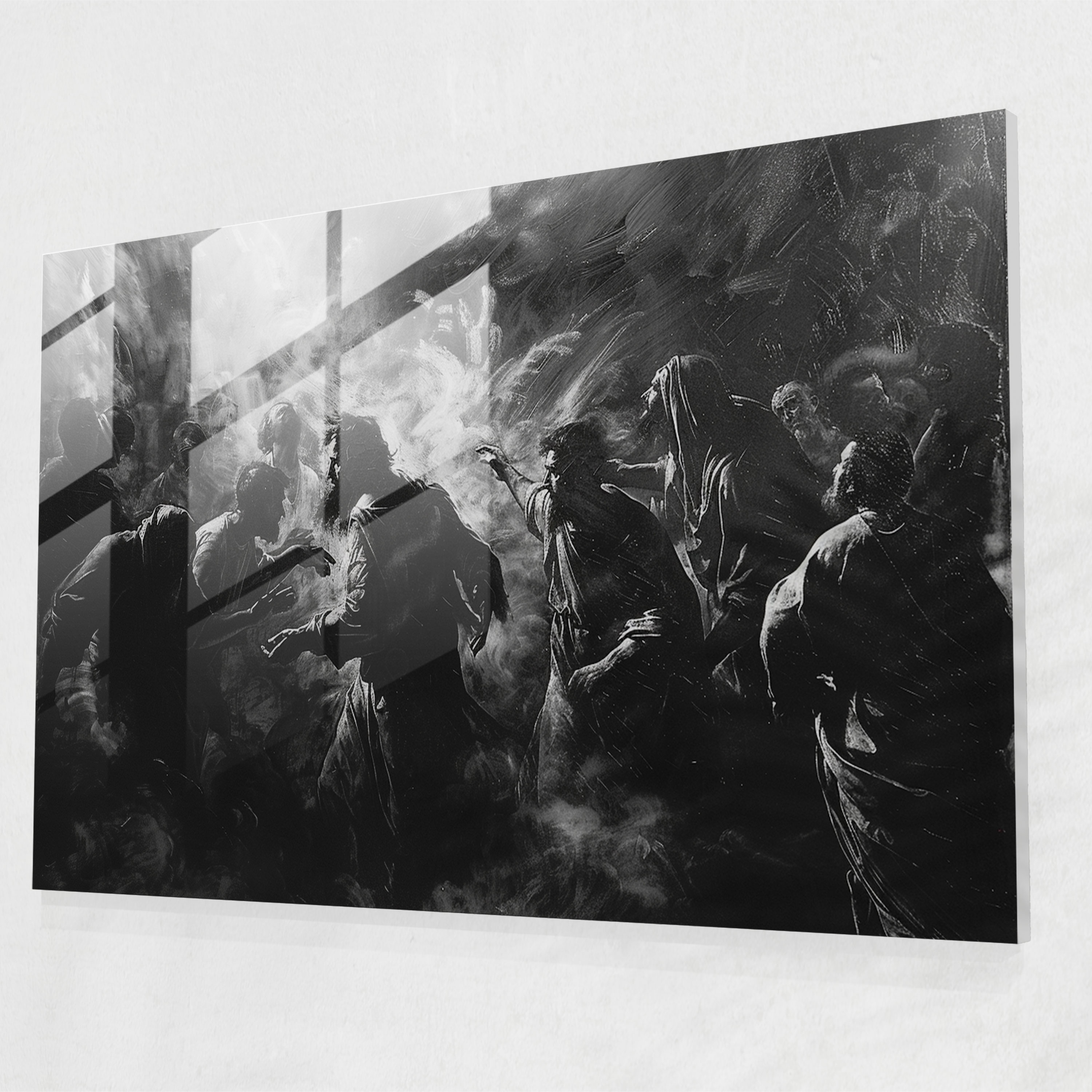 Caravaggio Tarzı Cam Tablo - Caravaggio Duvar Dekorasyonu Cam Sanatı
