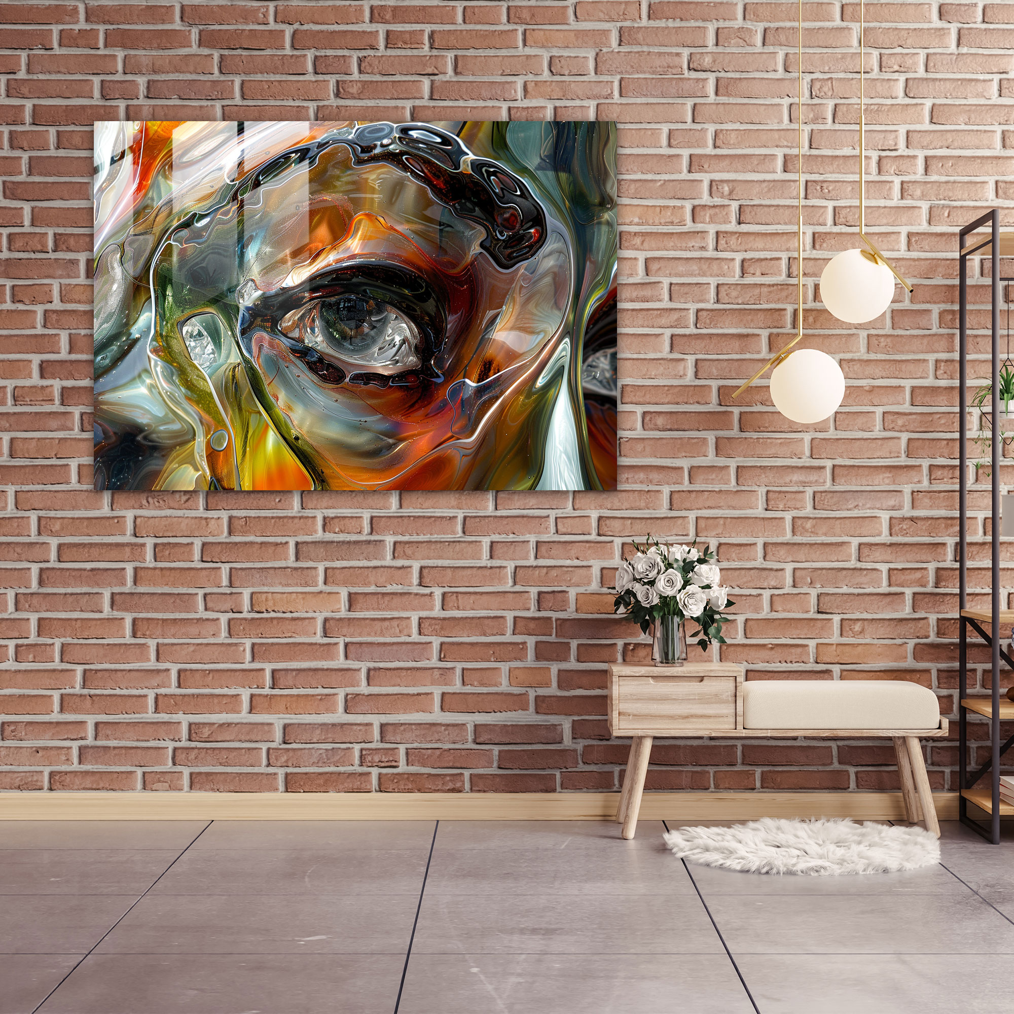 Duygusal İfadeler Cam Sanatı - Caravaggio Caravaggio Tarzı Modern Sanat Duvar Dekorasyonu
