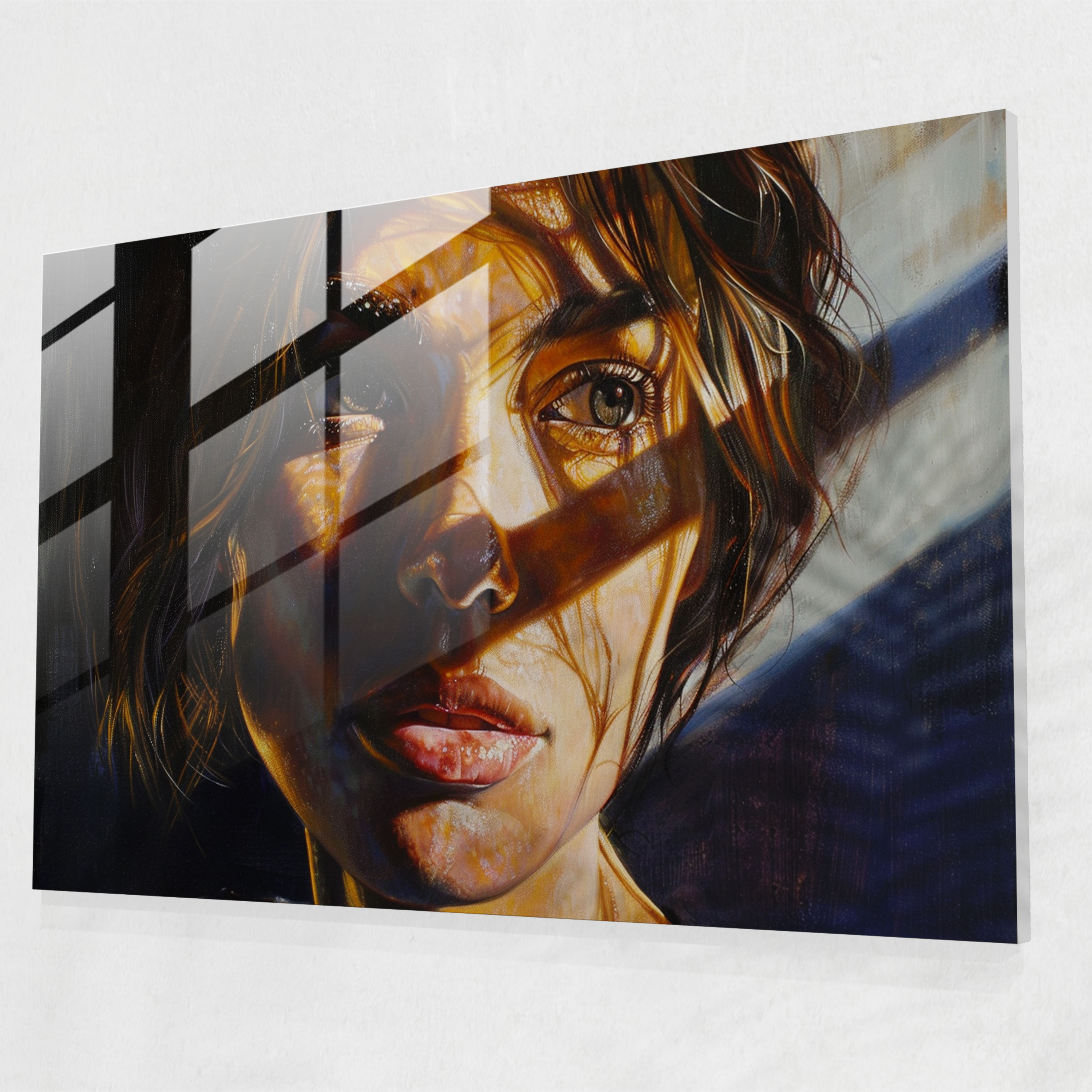 Gösterişli Işık ve Gölge Modern Sanat - Caravaggio Cam Tablo Sanatı Ev Dekorasyonu Modern Sanat
