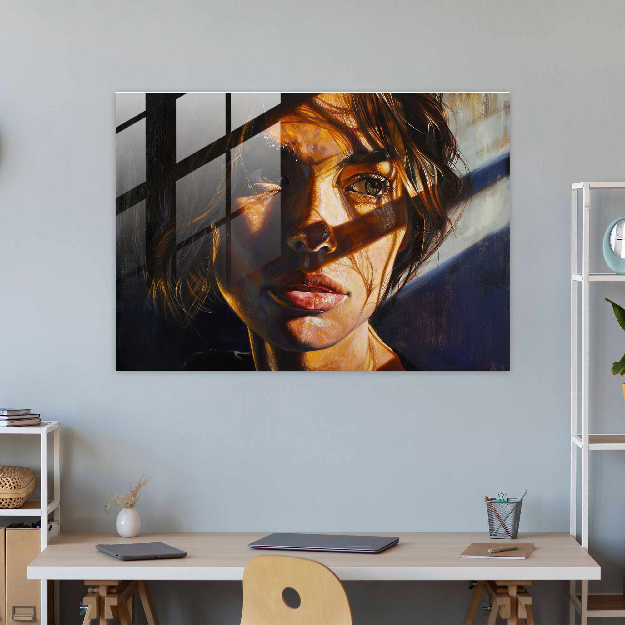 Gösterişli Işık ve Gölge Modern Sanat - Caravaggio Cam Tablo Sanatı Ev Dekorasyonu Modern Sanat