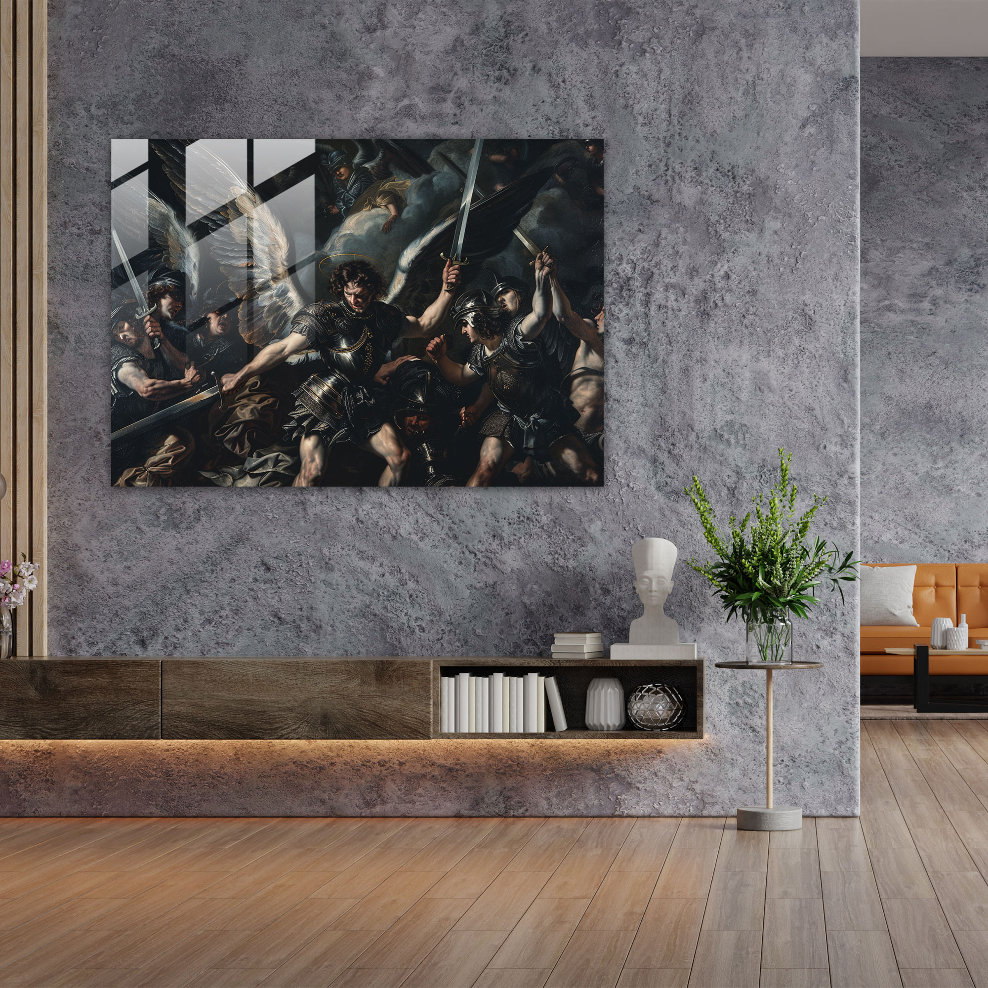 Caravaggio Tarzı Cam Tablo - Modern Sanat Cam Duvar Sanatı