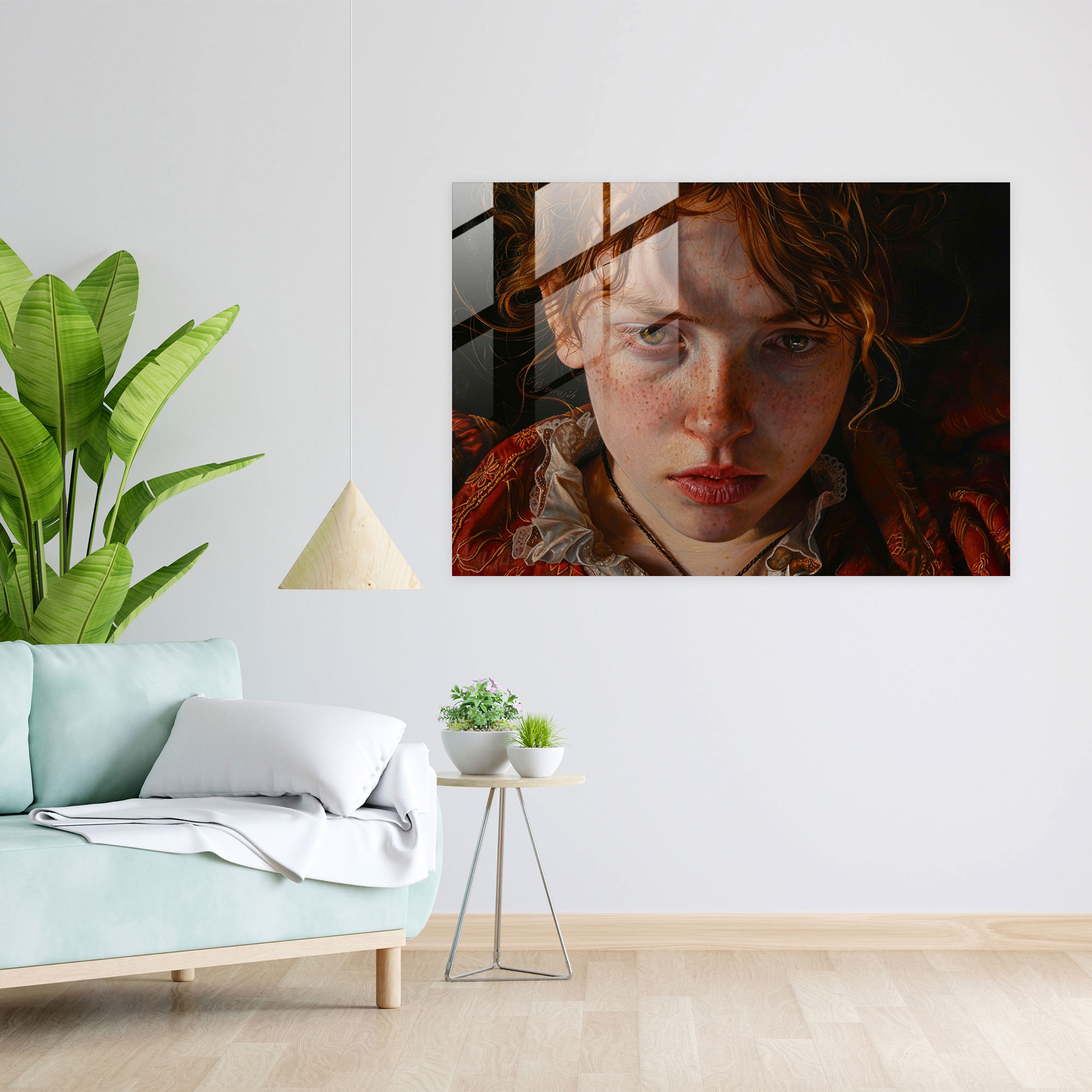 Caravaggio Tarzı Duvar Dekorasyonu - Cam Sanatı Cam Duvar Sanatı