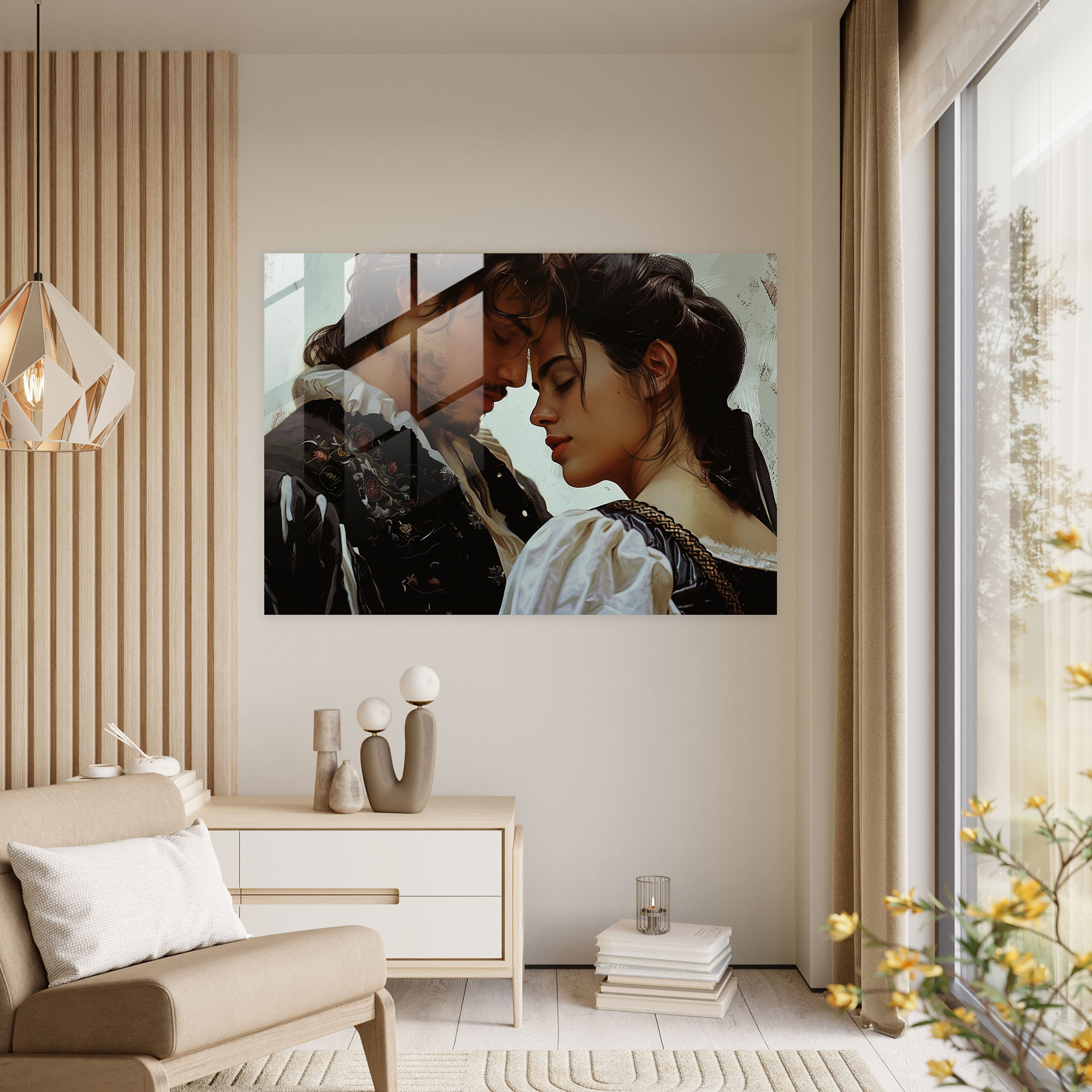 Caravaggio Tarzı Cam Tablo - Caravaggio Modern Sanat Cam Tablo Ev Dekorasyonu
