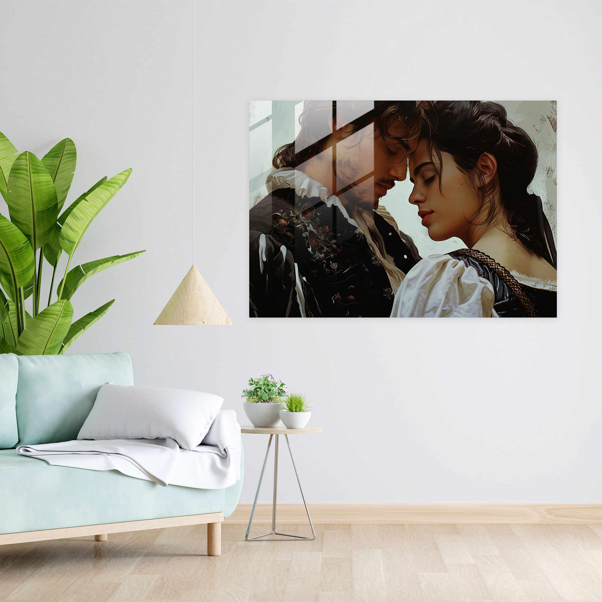 Caravaggio Tarzı Cam Tablo - Caravaggio Modern Sanat Cam Tablo Ev Dekorasyonu