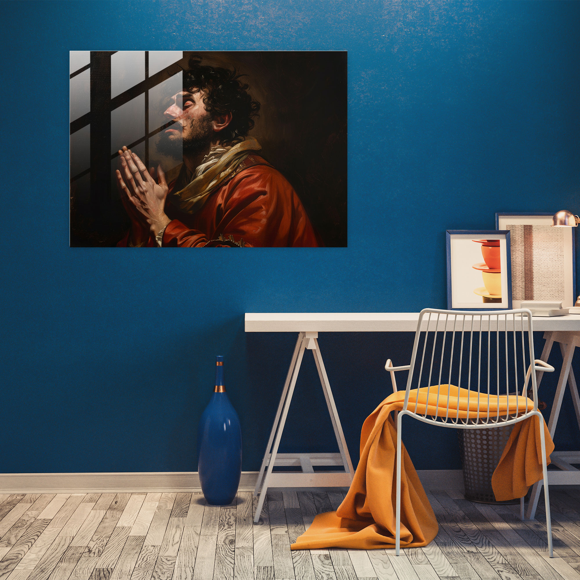 Caravaggio Tarzı Cam Duvar Sanatı - Cam Tablo Duvar Dekorasyonu