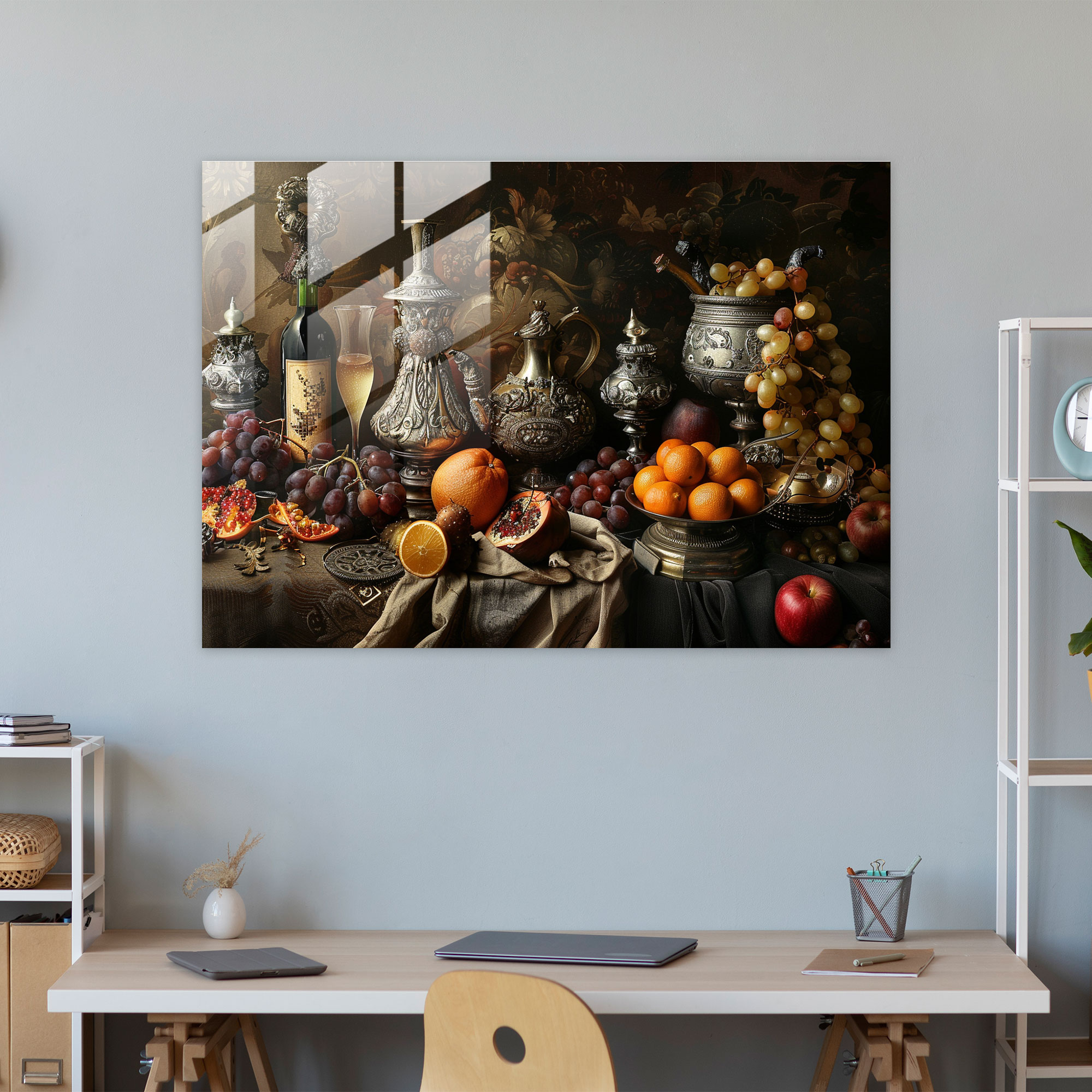 Caravaggio Tarzı Cam Tablo - Caravaggio Caravaggio Tarzı Modern Sanat Duvar Dekoru