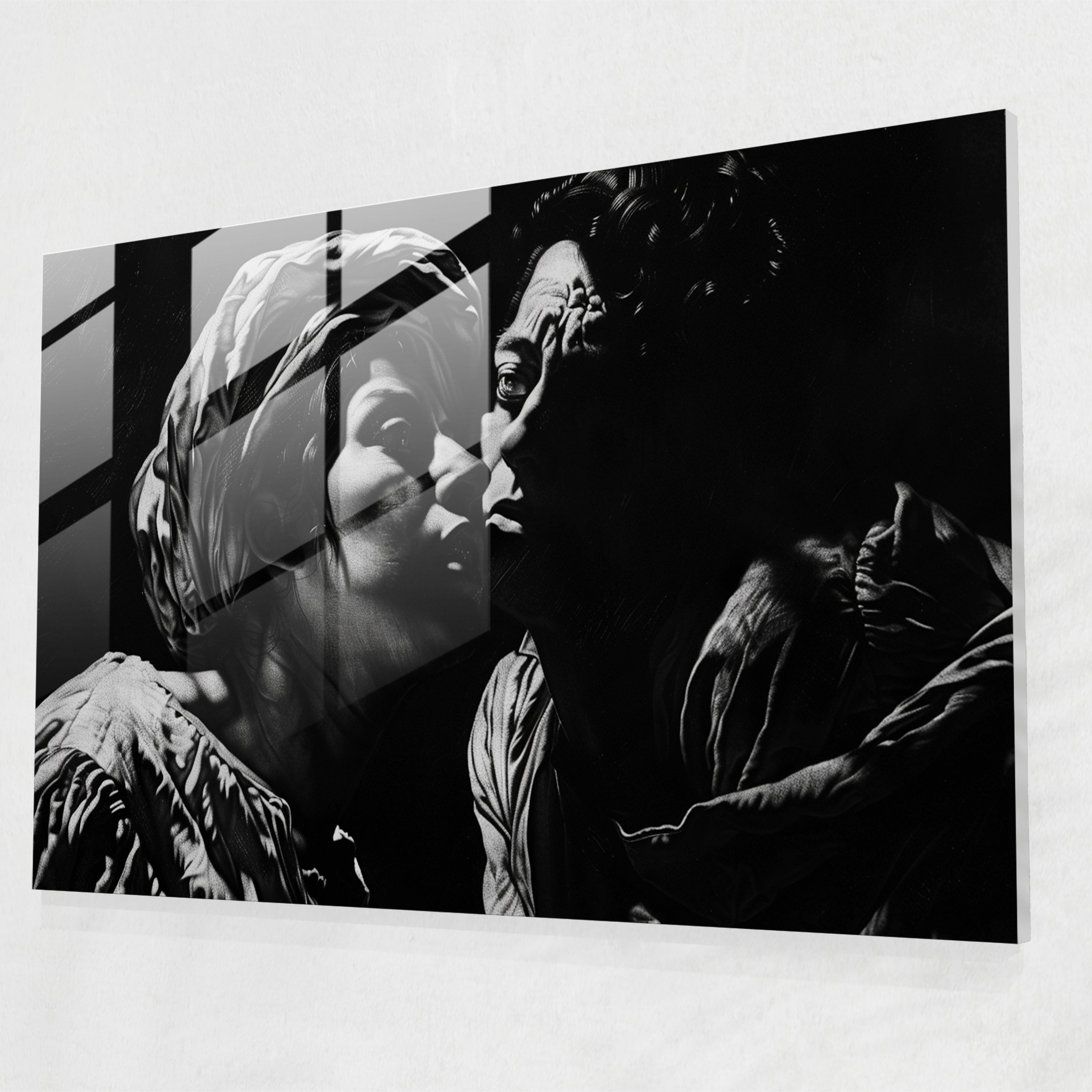Caravaggio Tarzı Cam Tablo - Caravaggio Cam Sanatı Caravaggio Tarzı Duvar Dekorasyonu