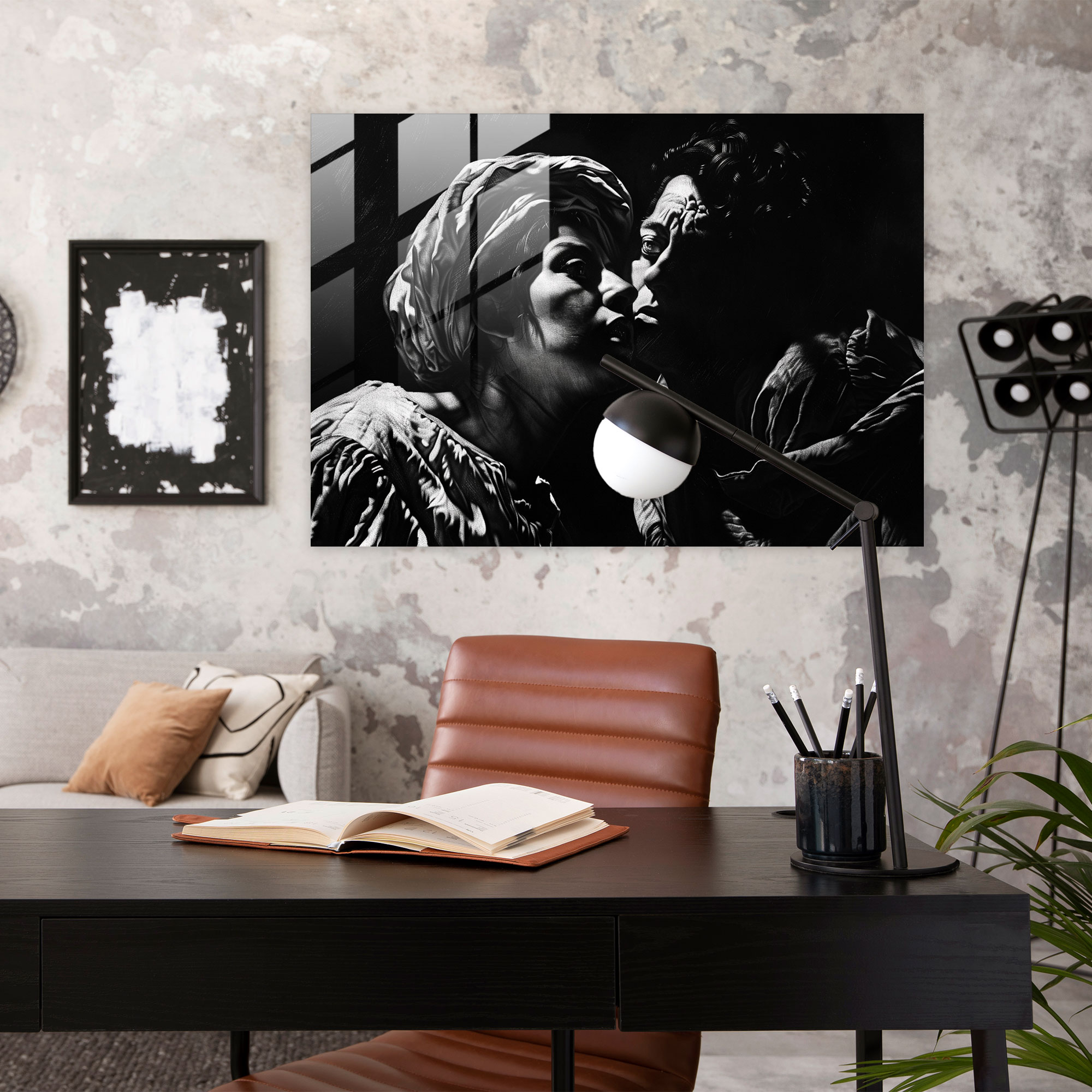 Caravaggio Tarzı Cam Tablo - Caravaggio Cam Sanatı Caravaggio Tarzı Duvar Dekorasyonu