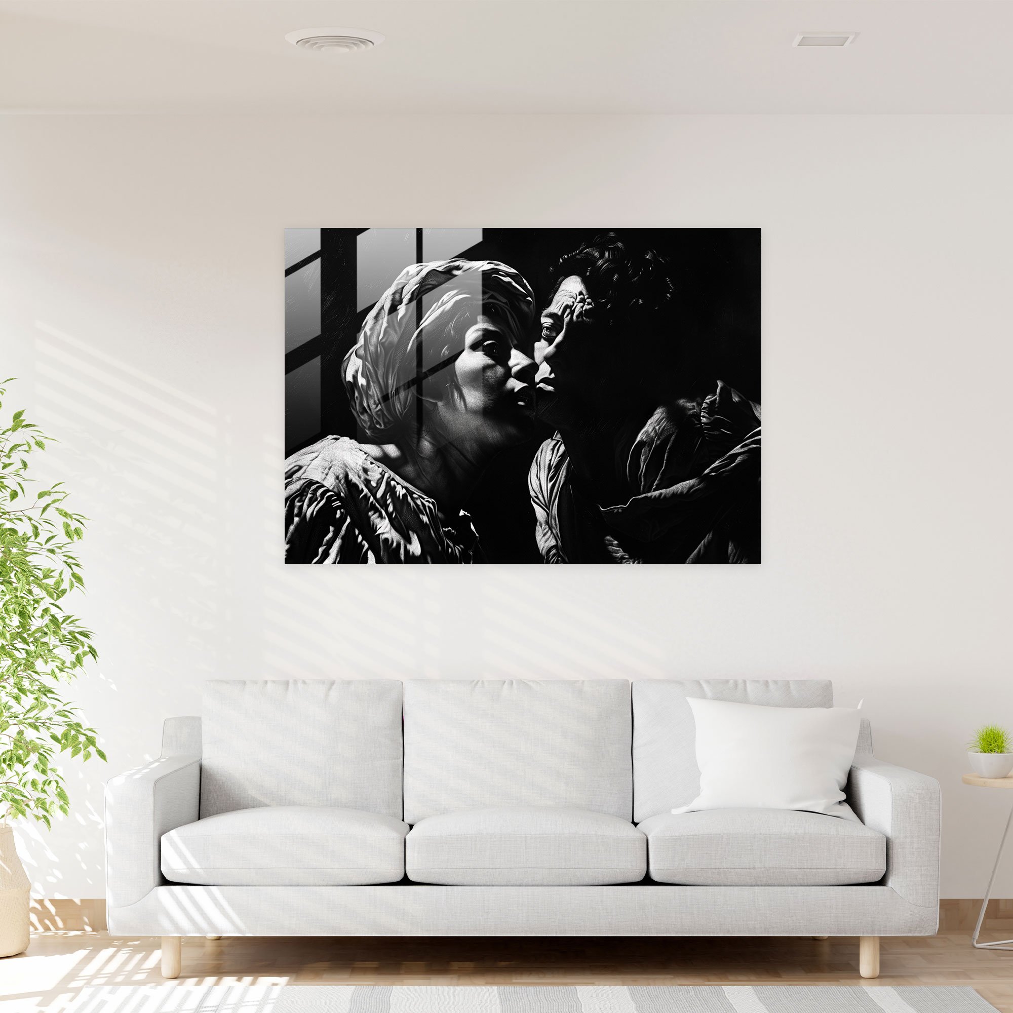 Caravaggio Tarzı Cam Tablo - Caravaggio Cam Sanatı Caravaggio Tarzı Duvar Dekorasyonu