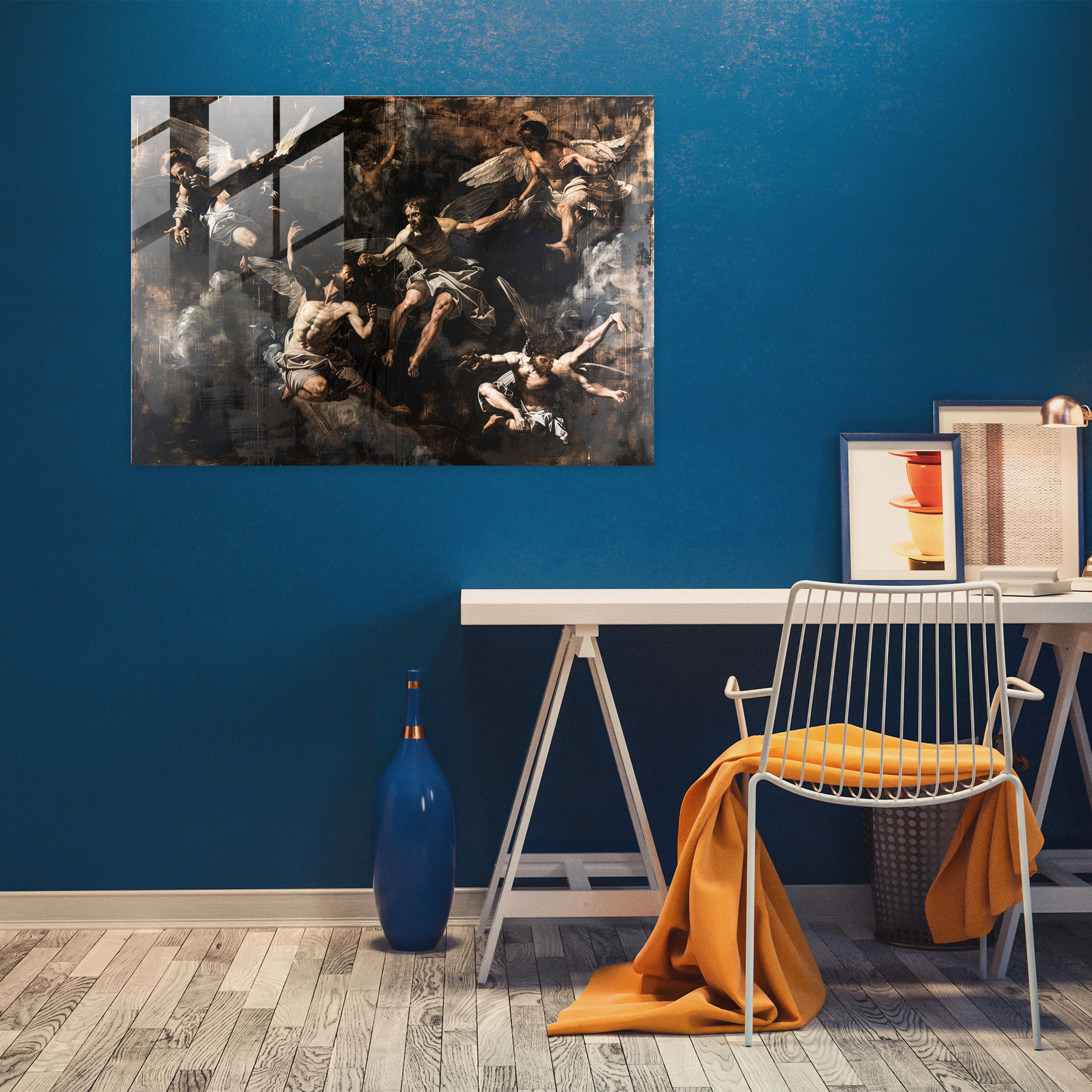 Caravaggio Tarzı Cam Duvar Sanatı - Caravaggio Cam Sanatı Cam Duvar Sanatı Duvar Dekorasyonu