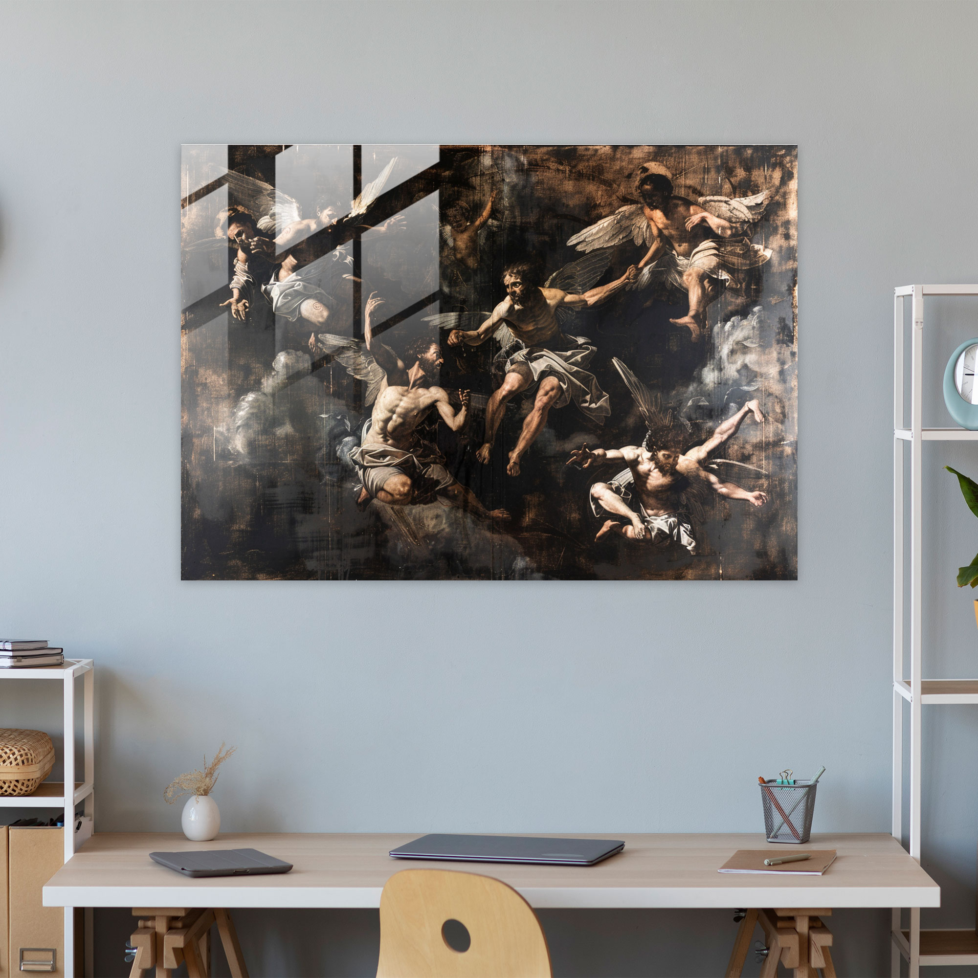 Caravaggio Tarzı Cam Duvar Sanatı - Caravaggio Cam Sanatı Cam Duvar Sanatı Duvar Dekorasyonu