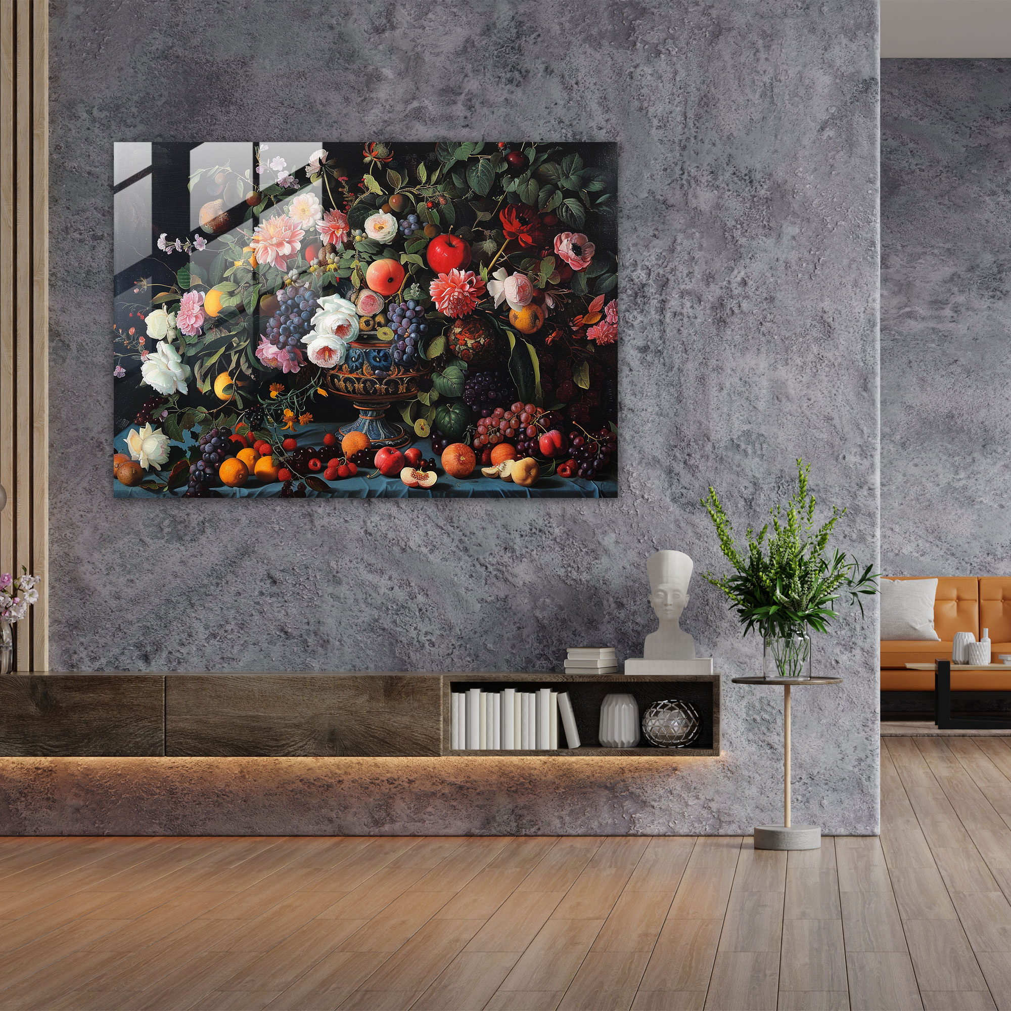 Caravaggio Tarzı Duvar Dekorasyonu - Modern Sanat Cam Tablo
