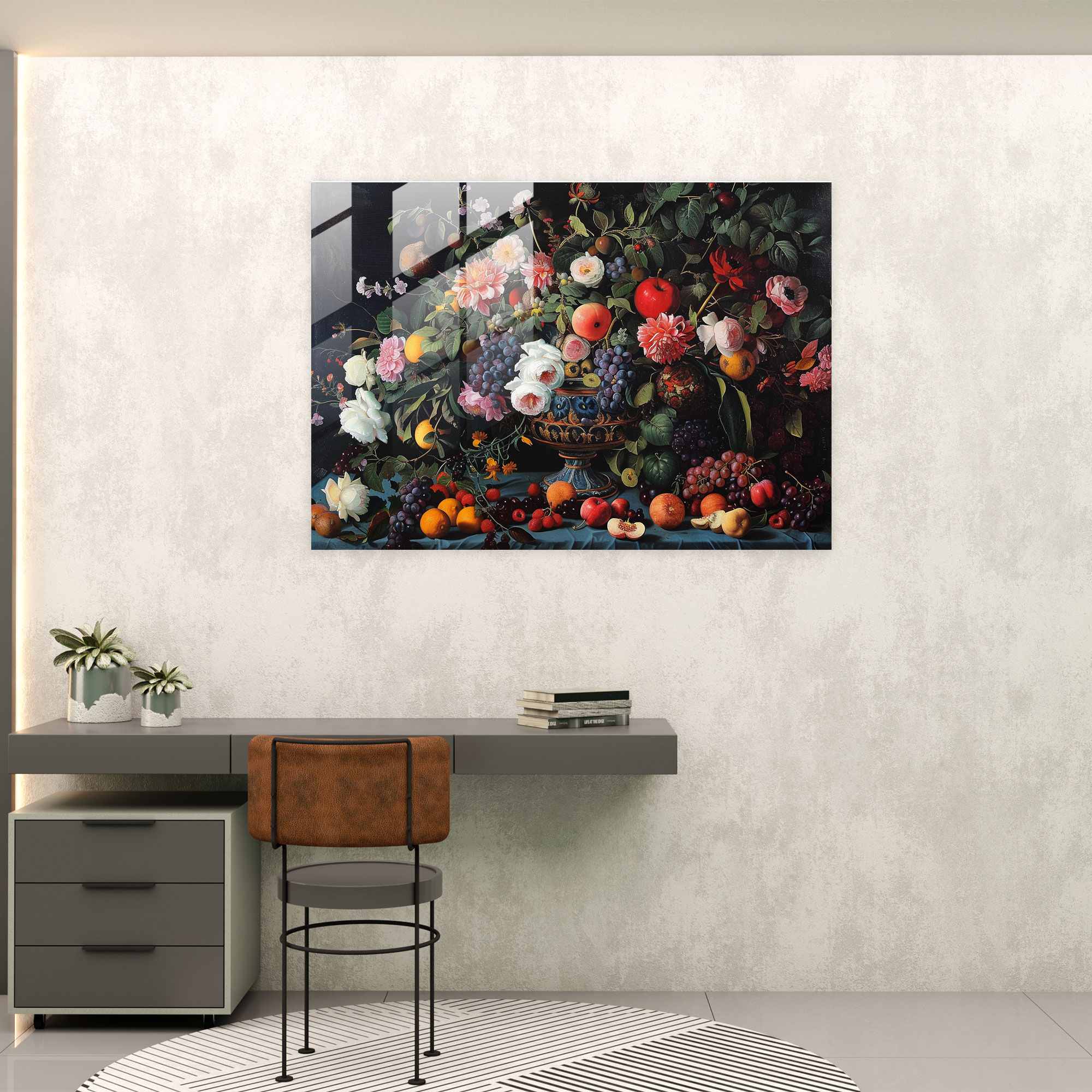 Caravaggio Tarzı Duvar Dekorasyonu - Modern Sanat Cam Tablo