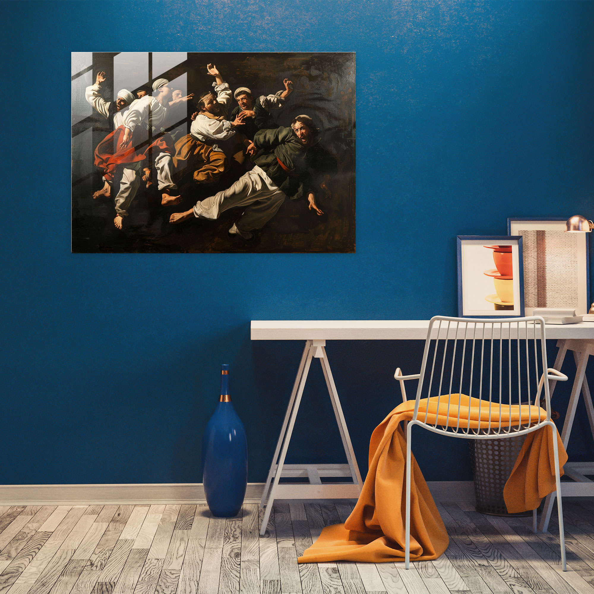 Caravaggio Tarzı Cam Sanatı - Duvar Dekorasyonu Ev Dekorasyonu Modern Sanat