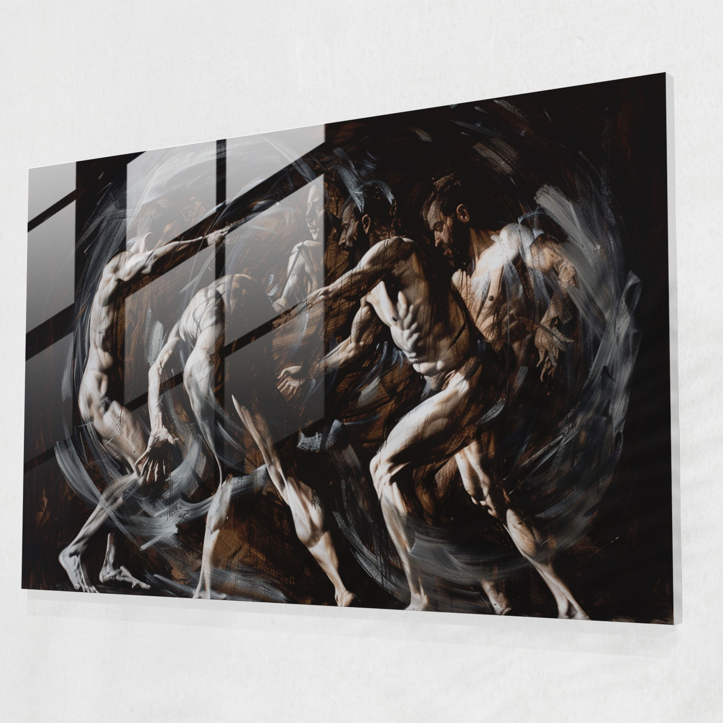 Caravaggio Tarzı Duvar Dekorasyonu - Modern Sanat Cam Tablo