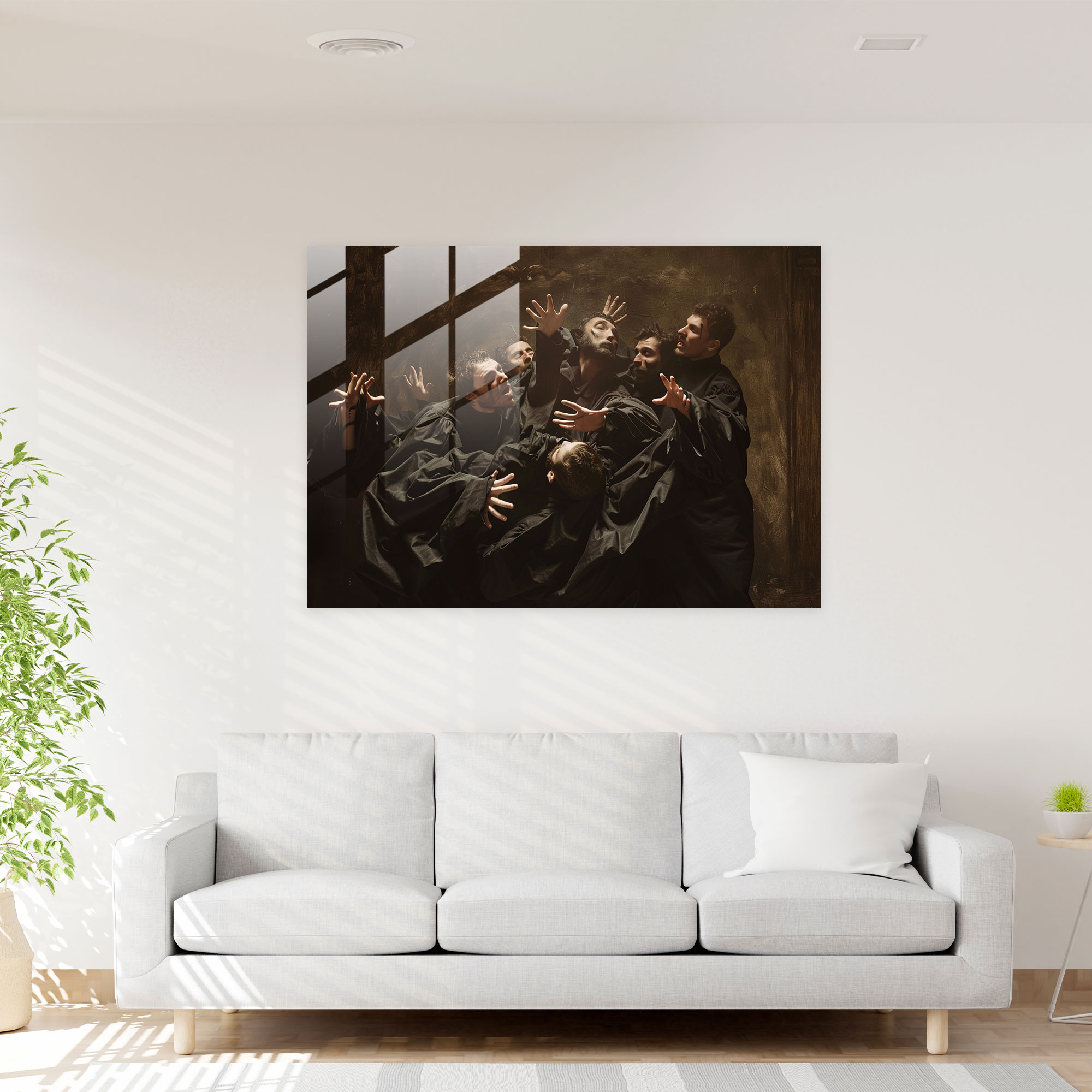 Caravaggio Tarzı Cam Tablo - Caravaggio Dramatik Sanat Güçlü İfade