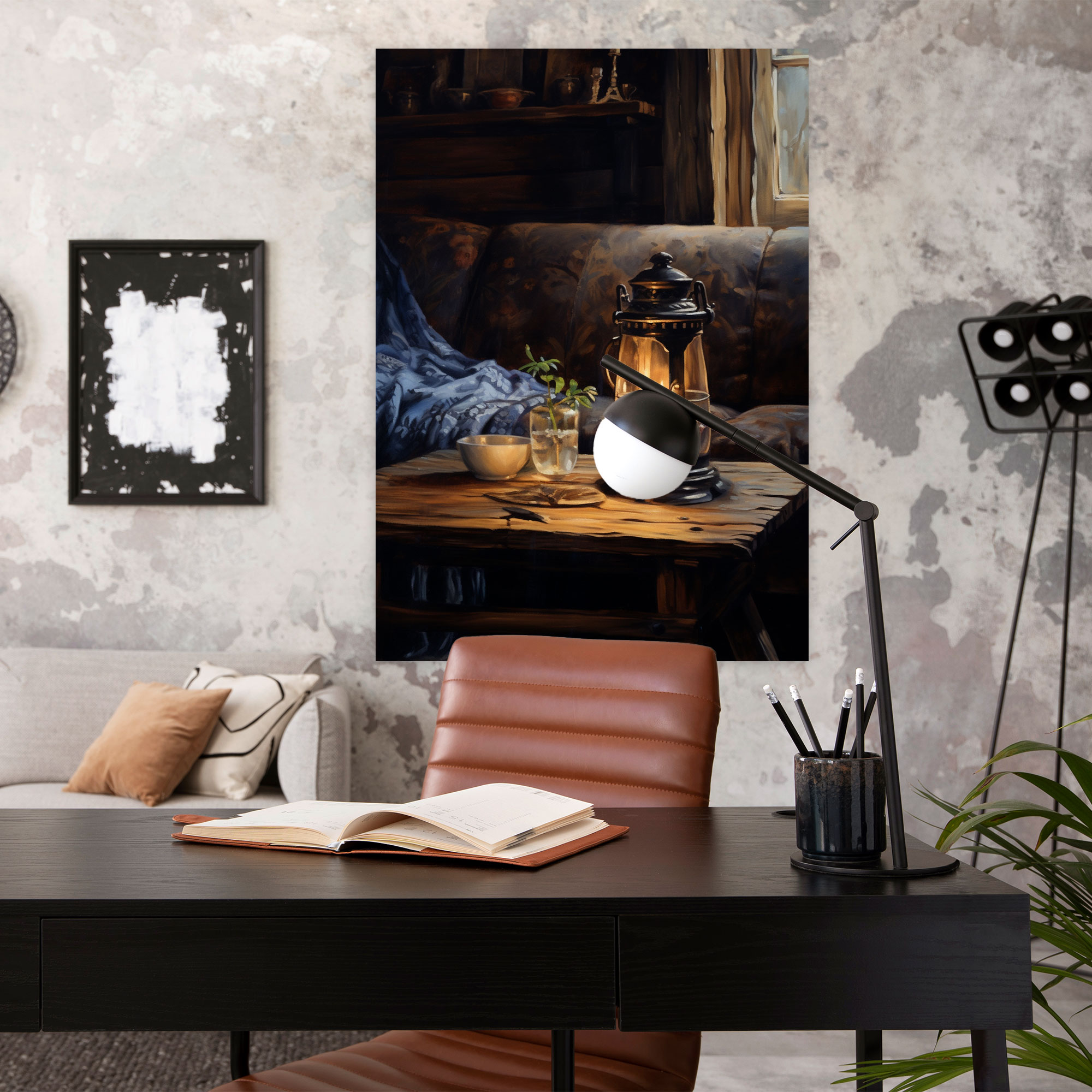 Candle Canvas Print - Rustic Living Room Wall Art - Candle, Candle Canvas Print, Canvas, Rustic Living Room Wall Art
