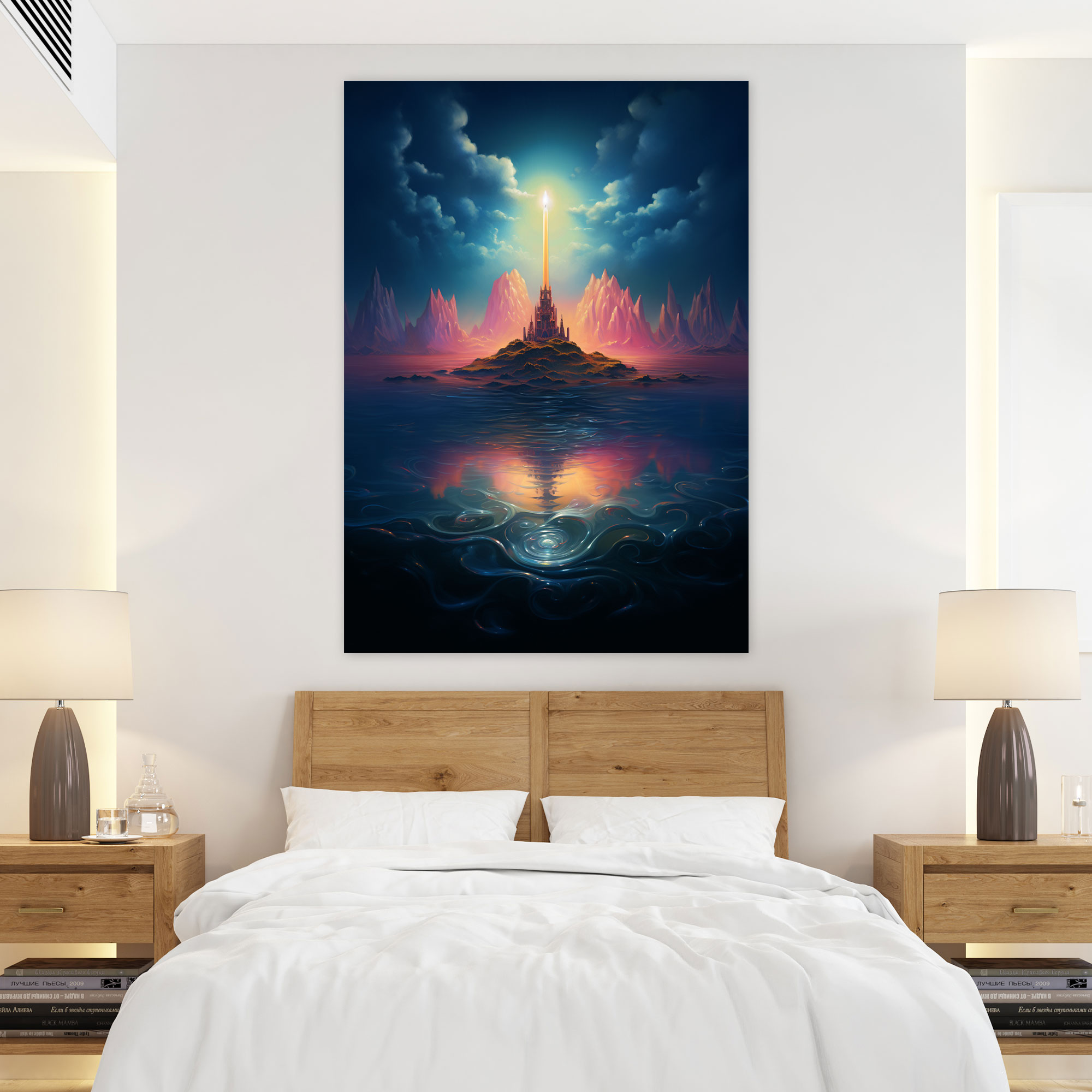 Candle Wall Art - Surreal Dream Landscape Canvas Print - Candle, Canvas, Candle Wall Art, Surreal Dream Landscape Canvas Print