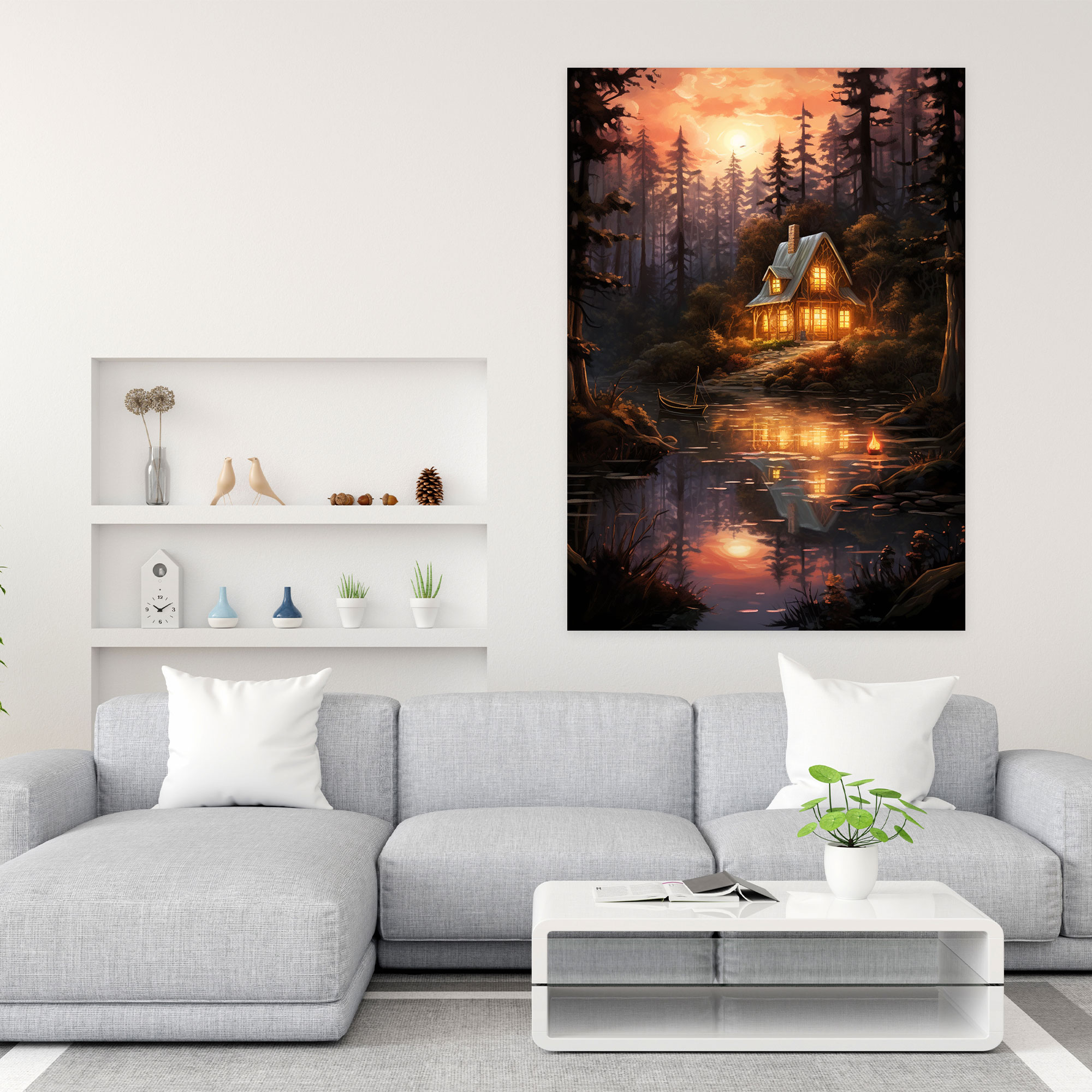 Candle Canvas Print - Rustic Hand-Painted Landscape Wall Art - Candle, Rustic Wall Art, Home Decoration, High Quality Canvas Print