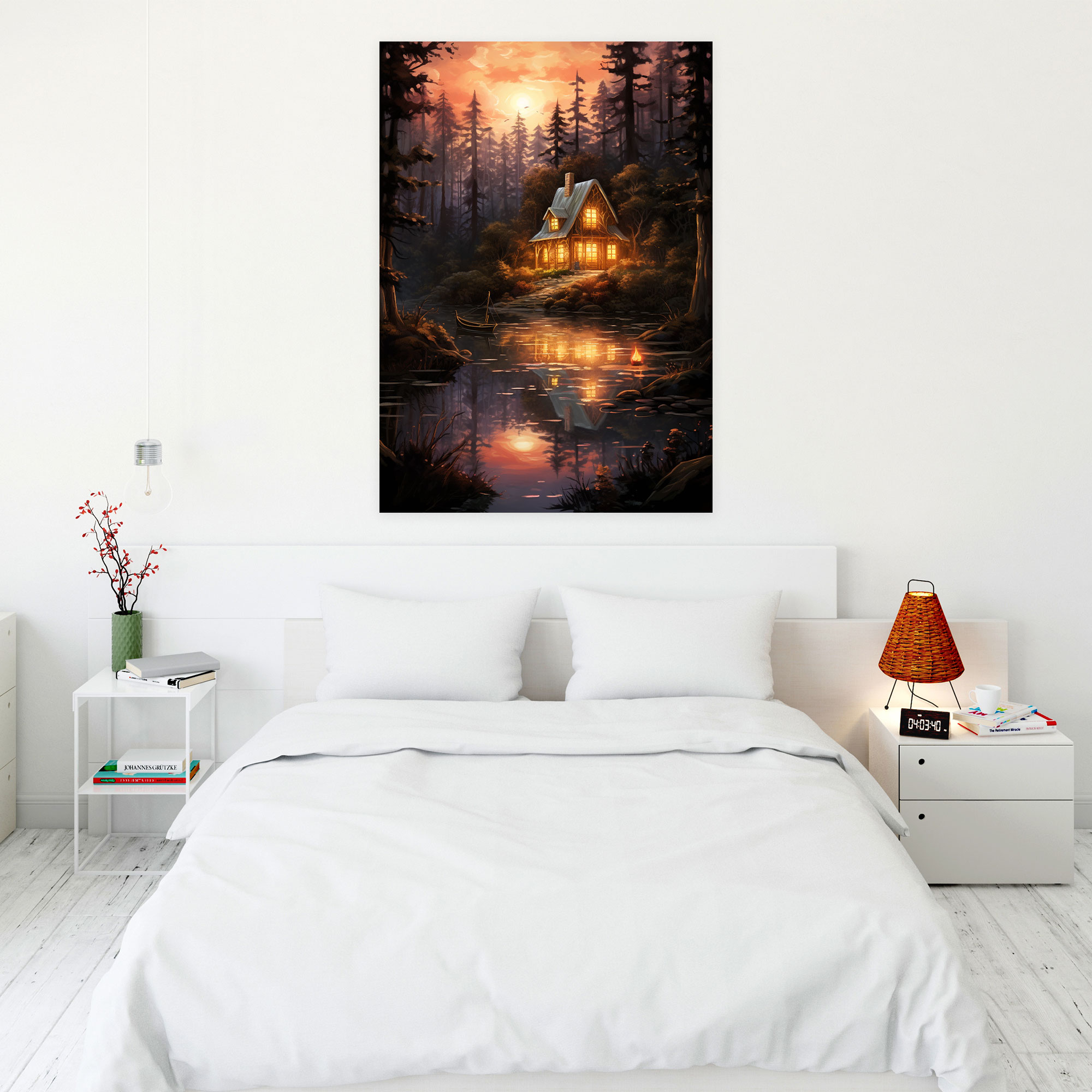 Candle Canvas Print - Rustic Hand-Painted Landscape Wall Art - Candle, Rustic Wall Art, Home Decoration, High Quality Canvas Print