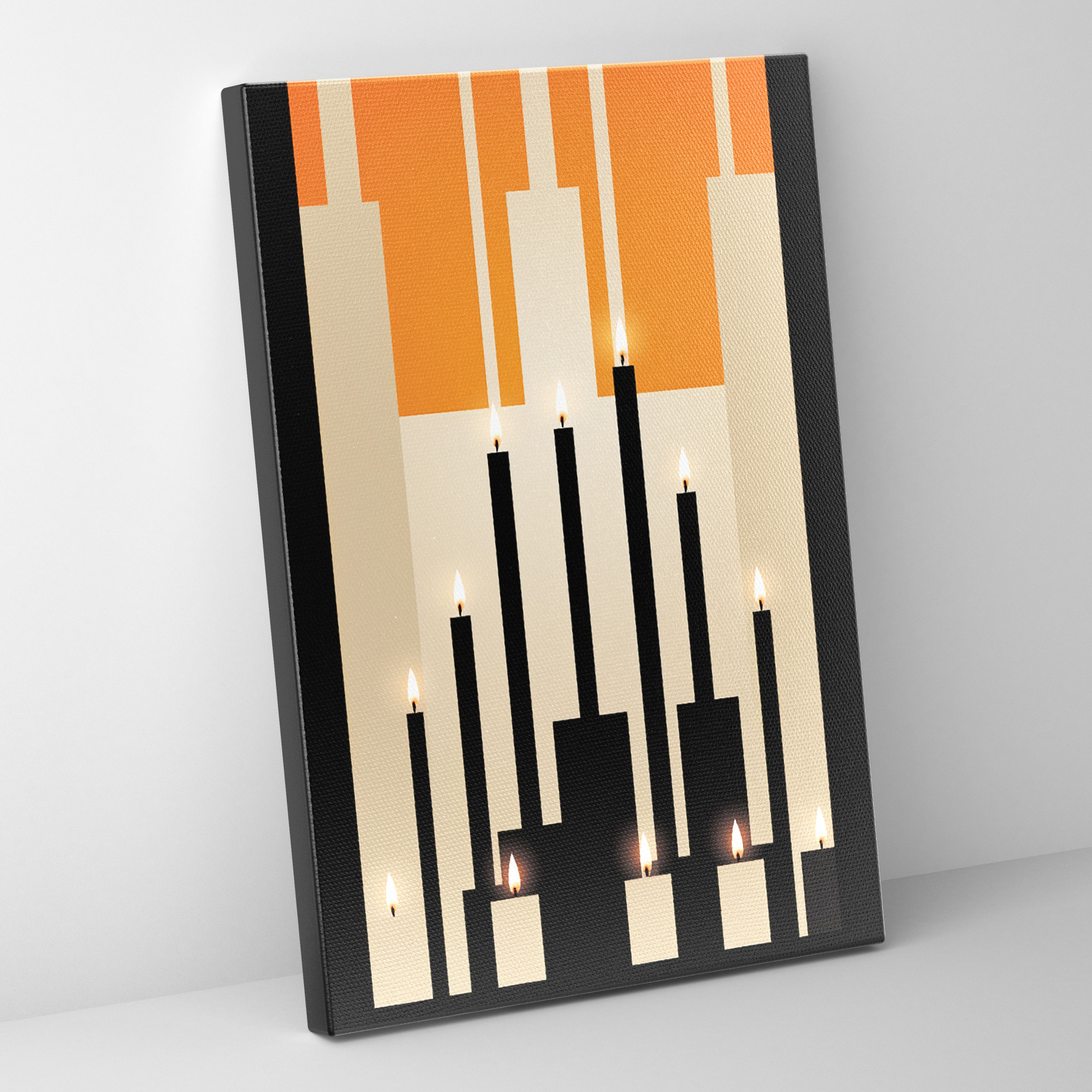 Candle Canvas Print - Modern Geometric Wall Art - Candle, Elegance And Sophistication, High Quality Canvas Print, Home Decoration