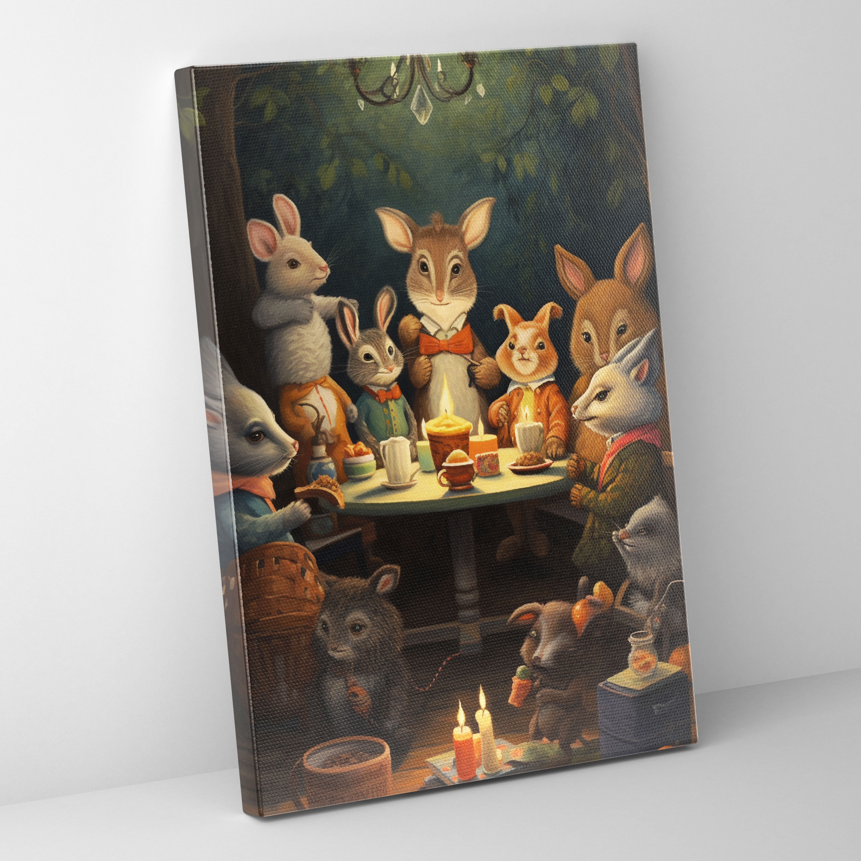 Whimsical Candle Canvas Print - Candle, Wall Decoration, Wall Art, Canvas Print
